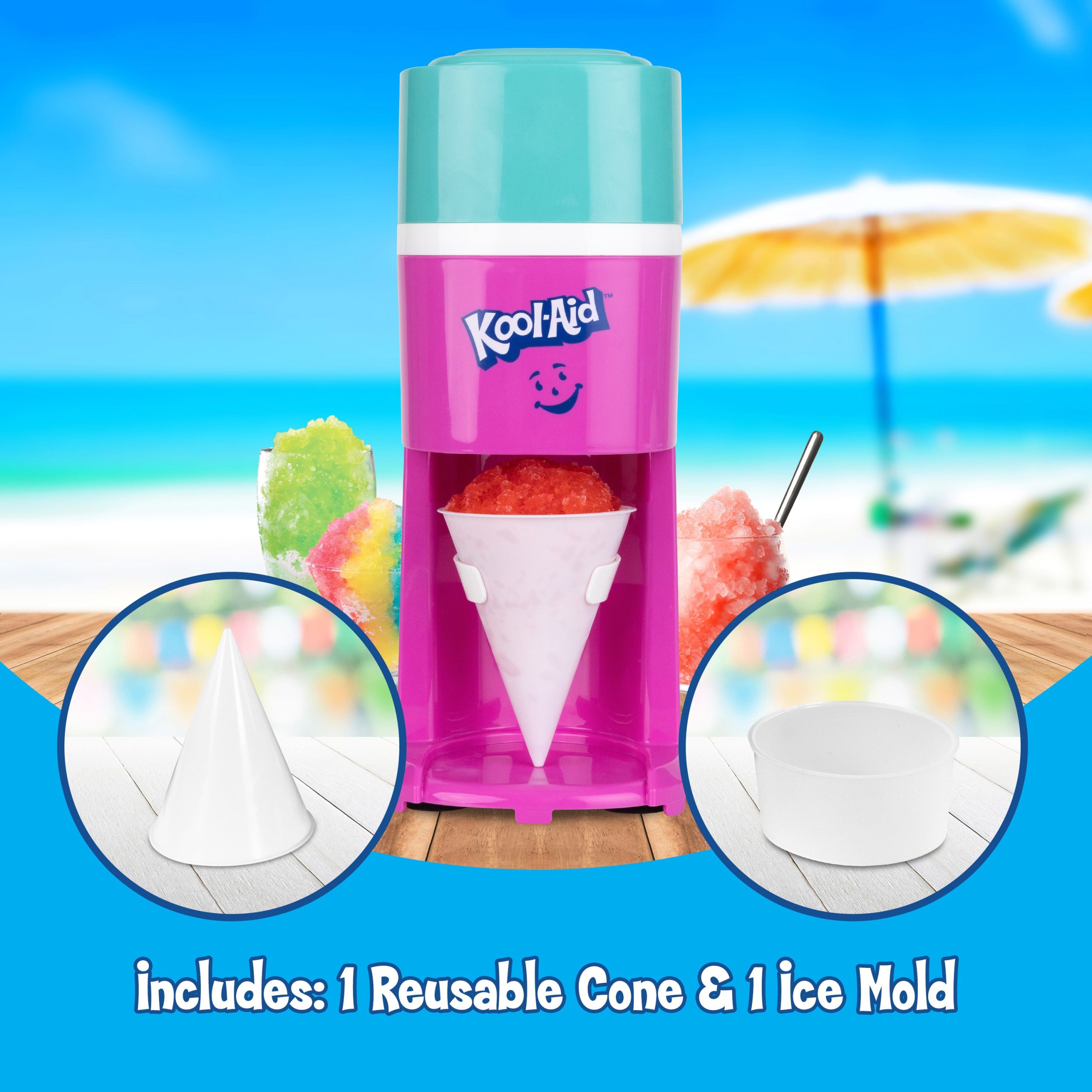 Kool-Aid Electric Shaved Ice & Snow Cone Maker with Ice Mold - Image 4