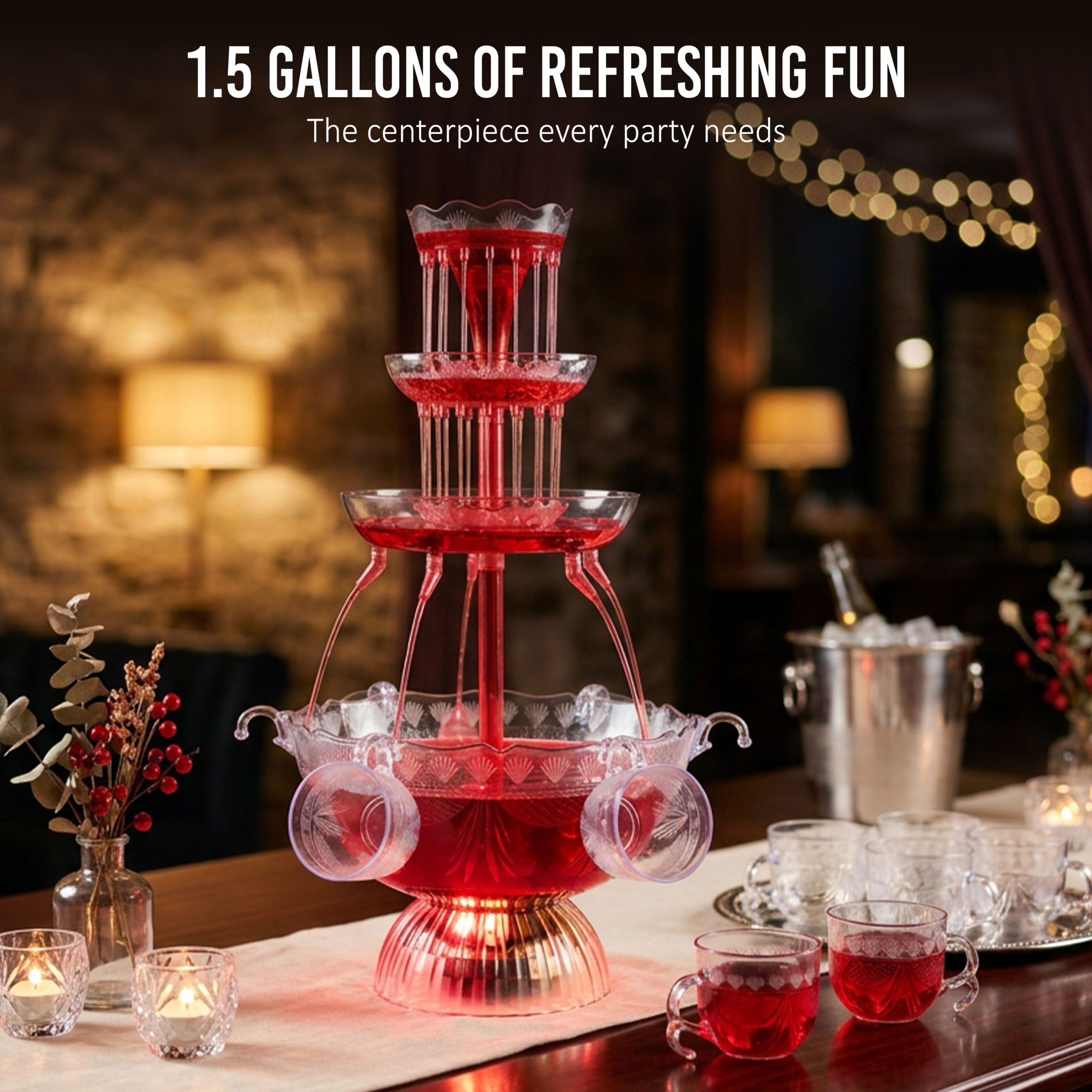 3-Tier Lighted Party Fountain - Image 4