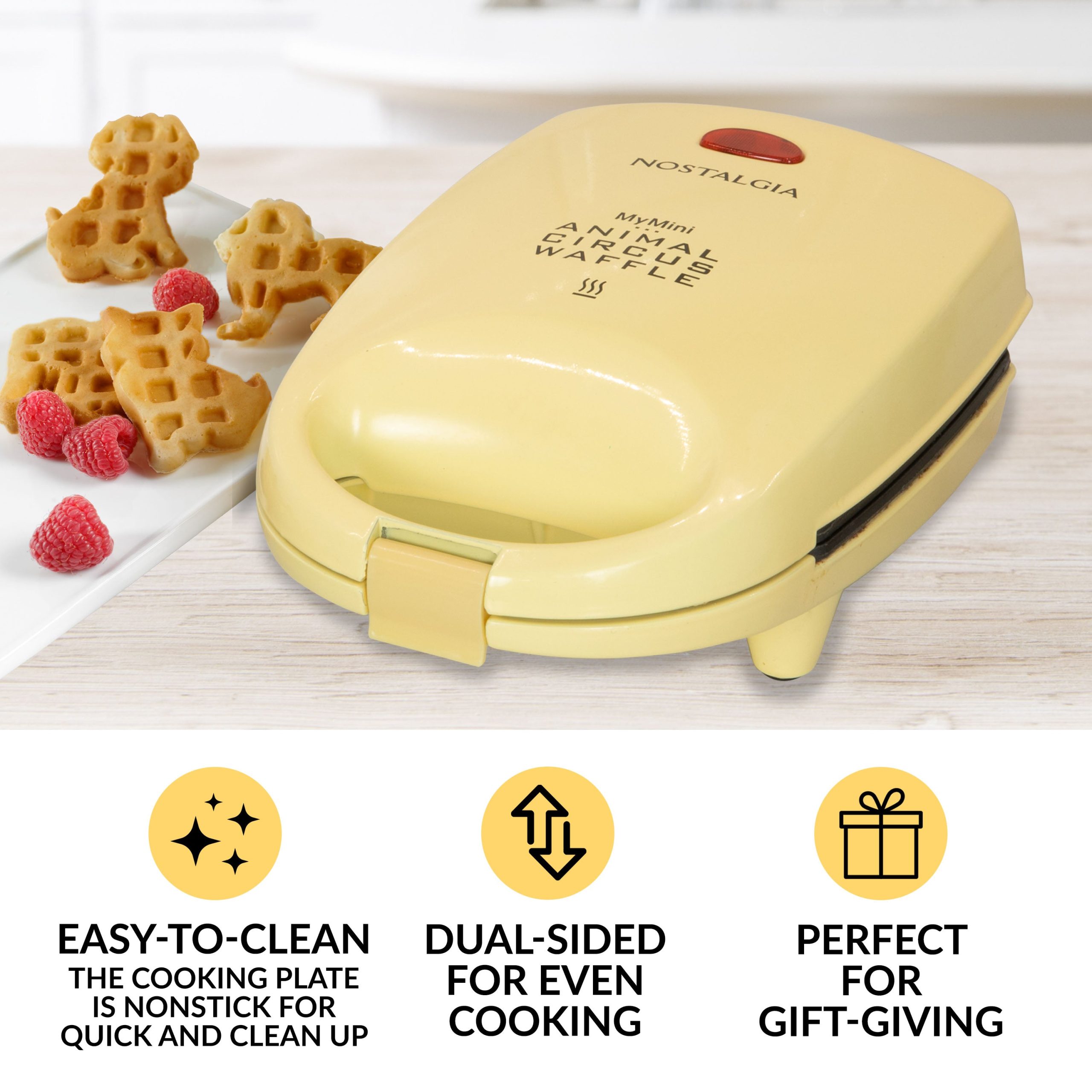 MyMini™ Animal Circus Waffle Maker. Yellow - Image 3