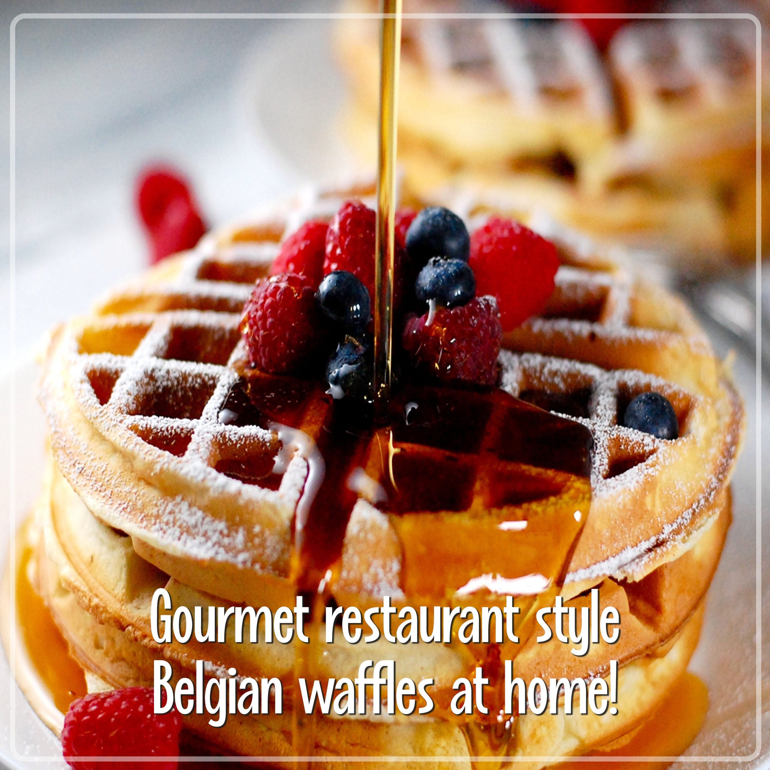 MyMini Flip Belgian Waffle Maker. Aqua - Image 5