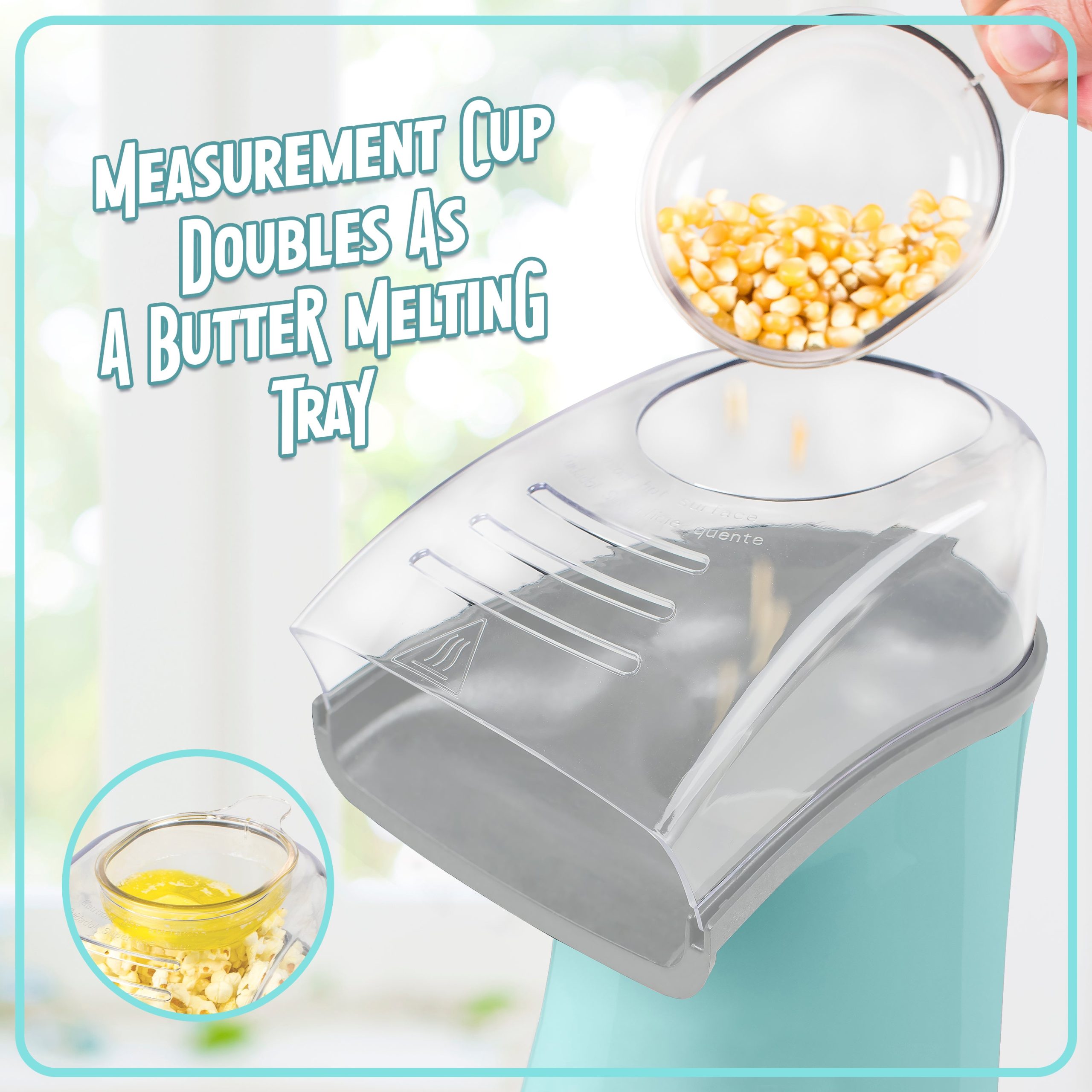 Air-Pop Popcorn Maker. Aqua - Image 4