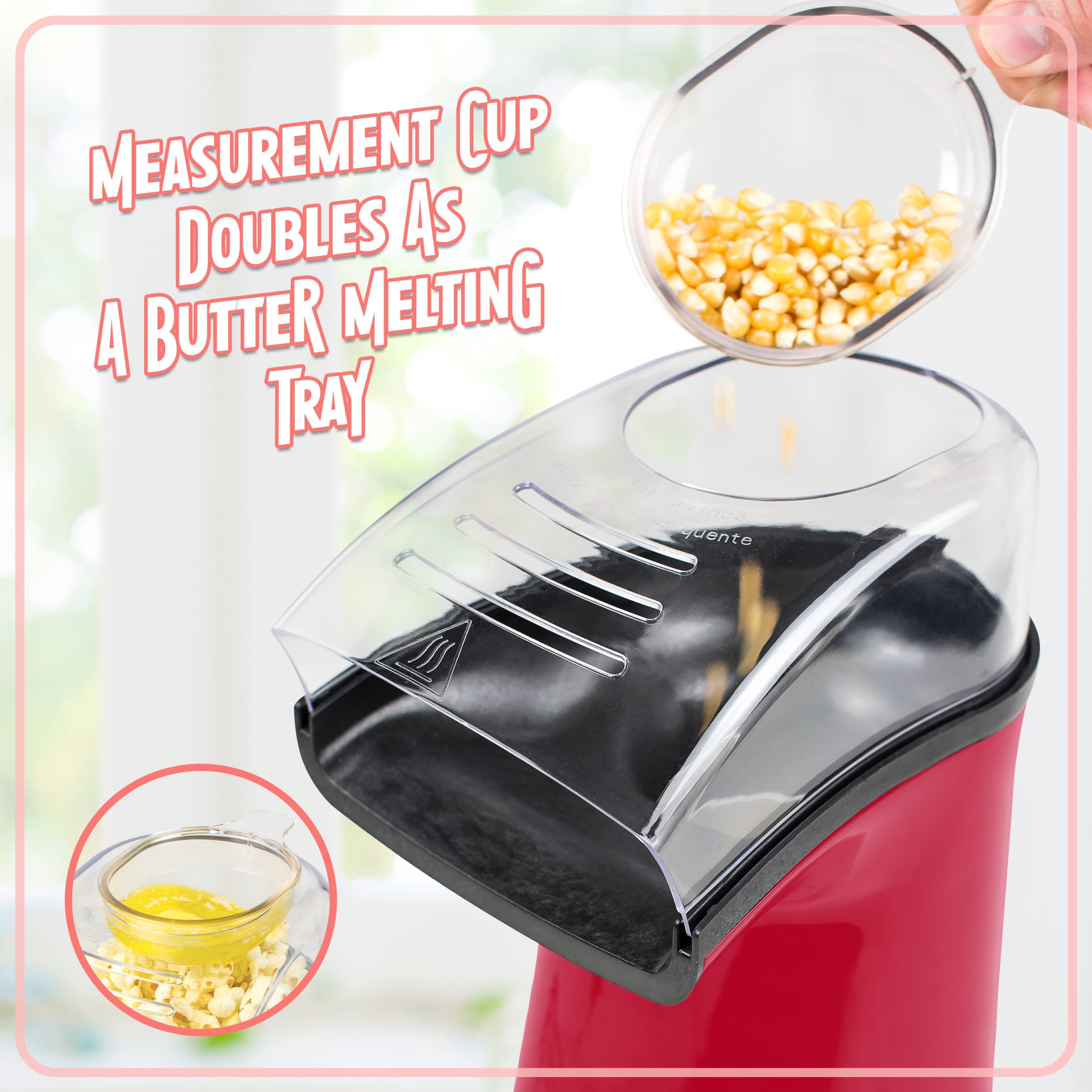 Air-Pop Popcorn Maker. Red - Image 5