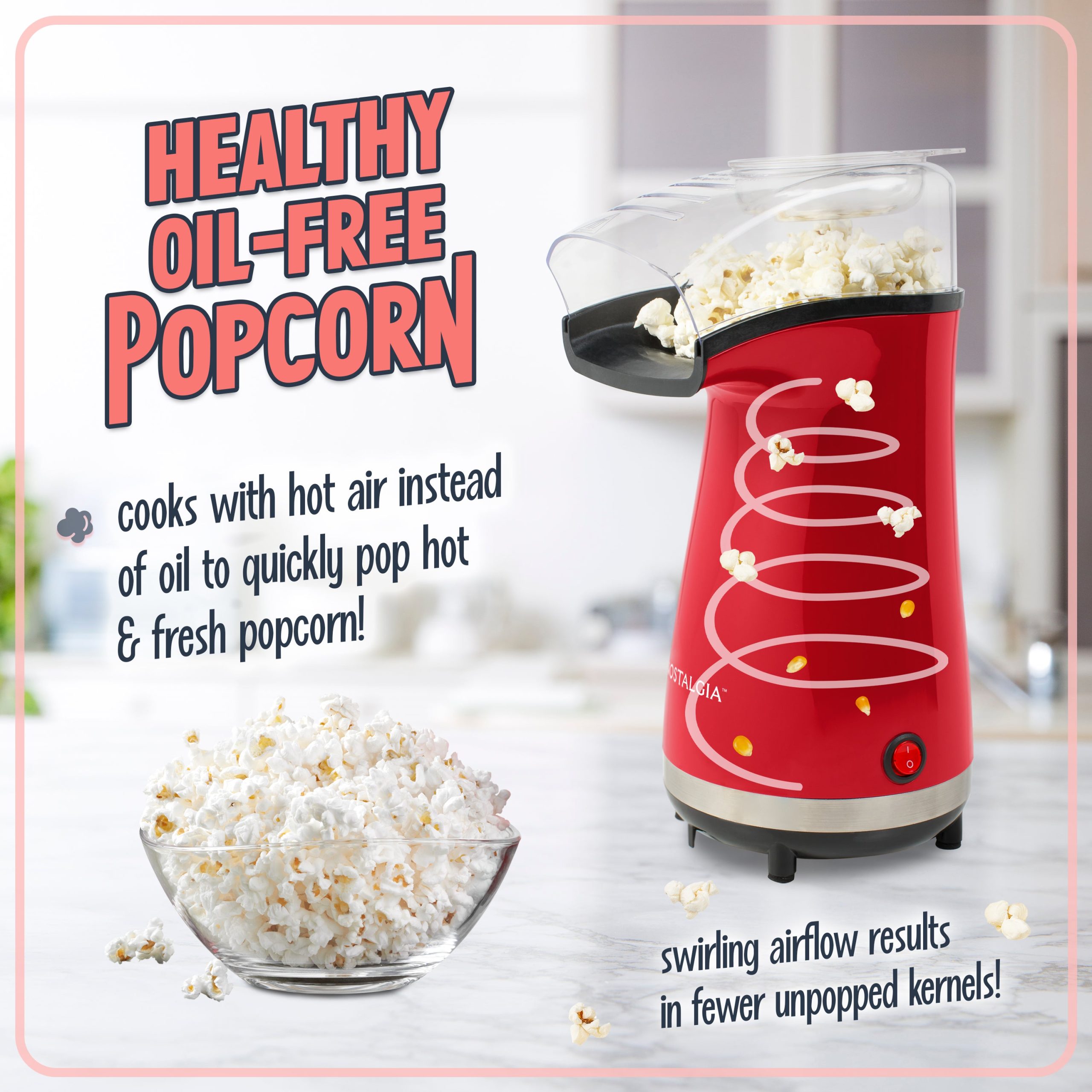 Air-Pop Popcorn Maker. Red - Image 6