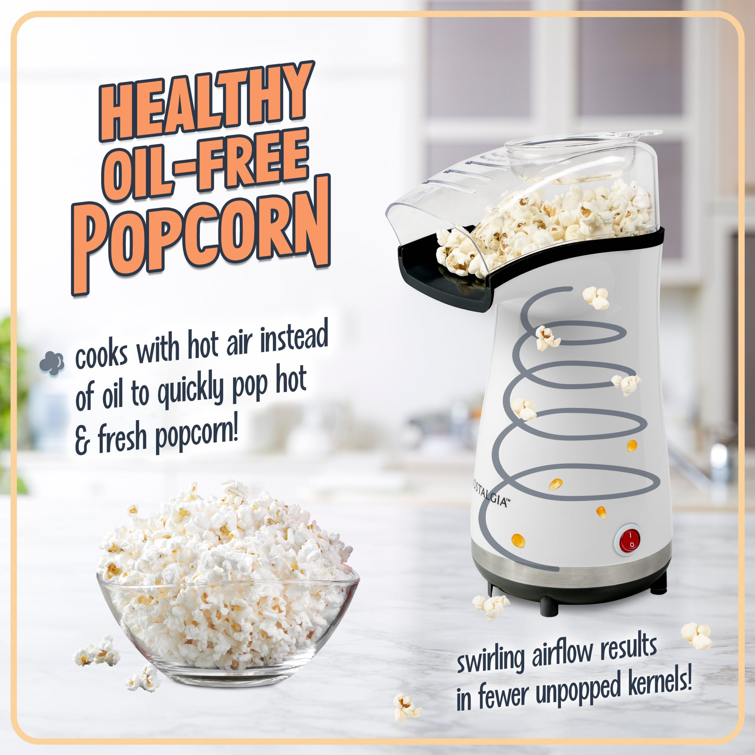 Air-Pop Popcorn Maker. White - Image 6