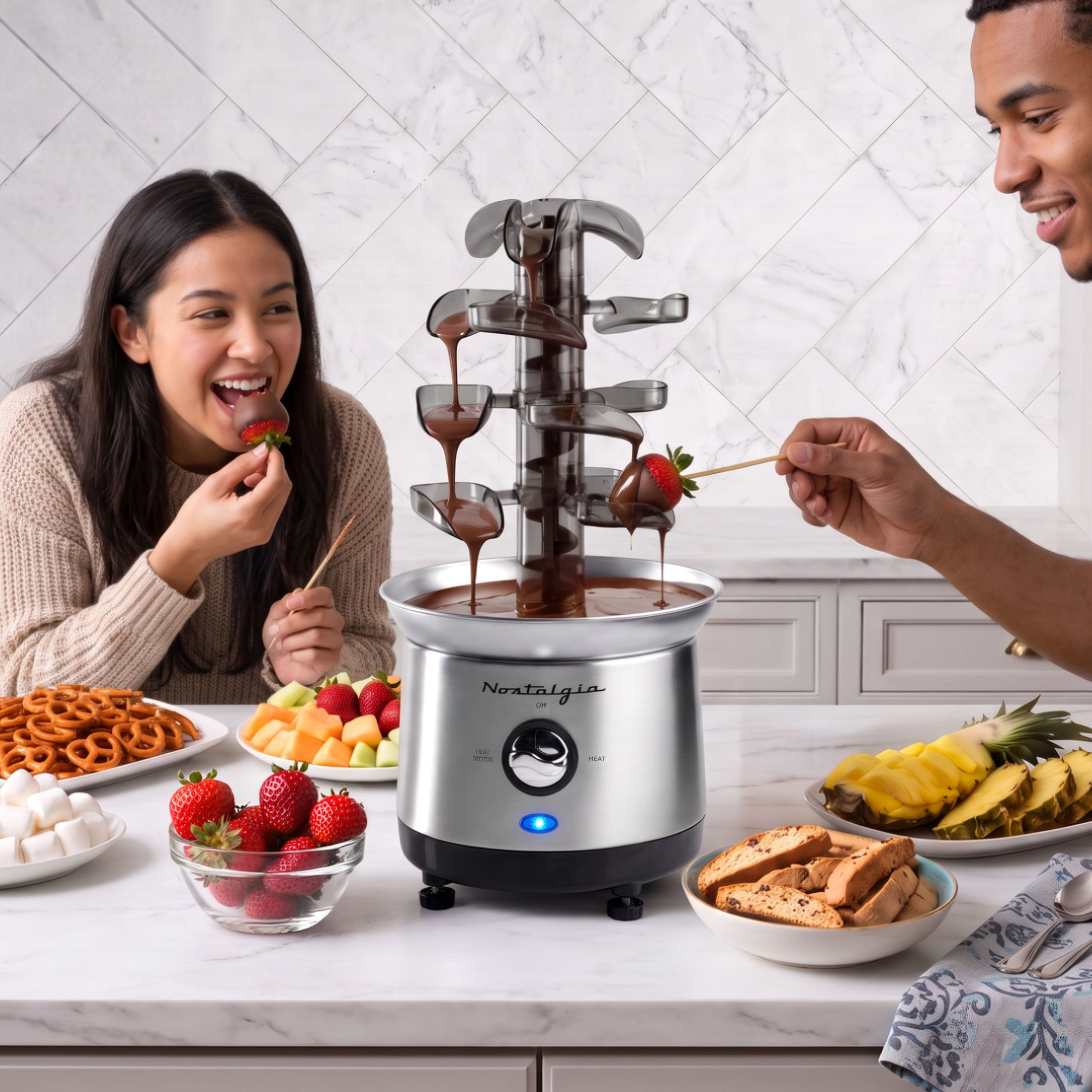 2-Pound Stainless Steel Cascading Fondue Fountain - Image 5
