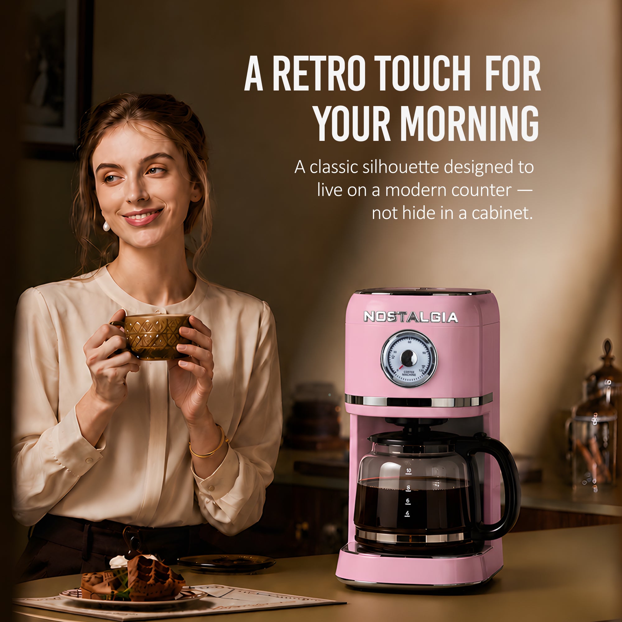 Nostalgia Classic Retro 10 Cup Coffee Maker - Image 12