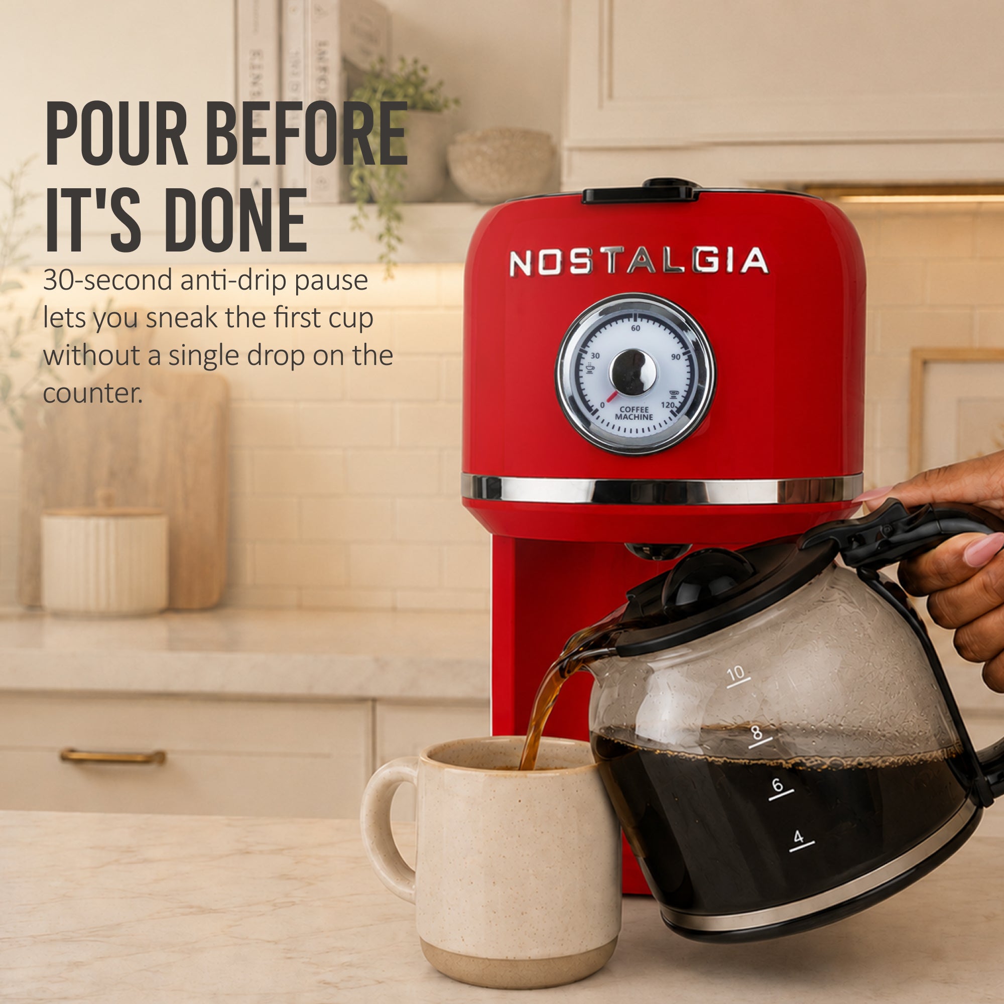 Nostalgia Classic Retro 10 Cup Coffee Maker - Image 8