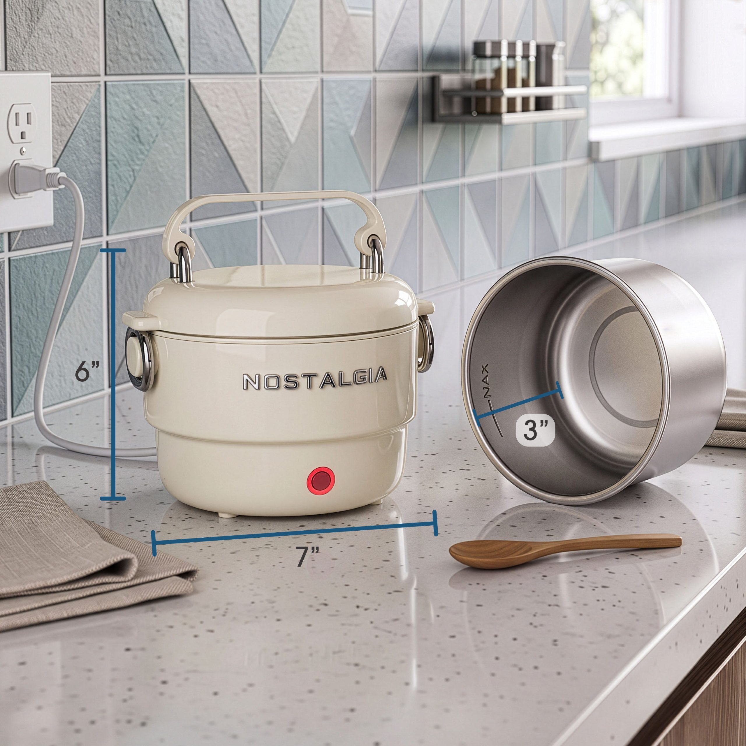 Nostalgia 20 oz. Classic Retro Heated Lunchbox - Image 8