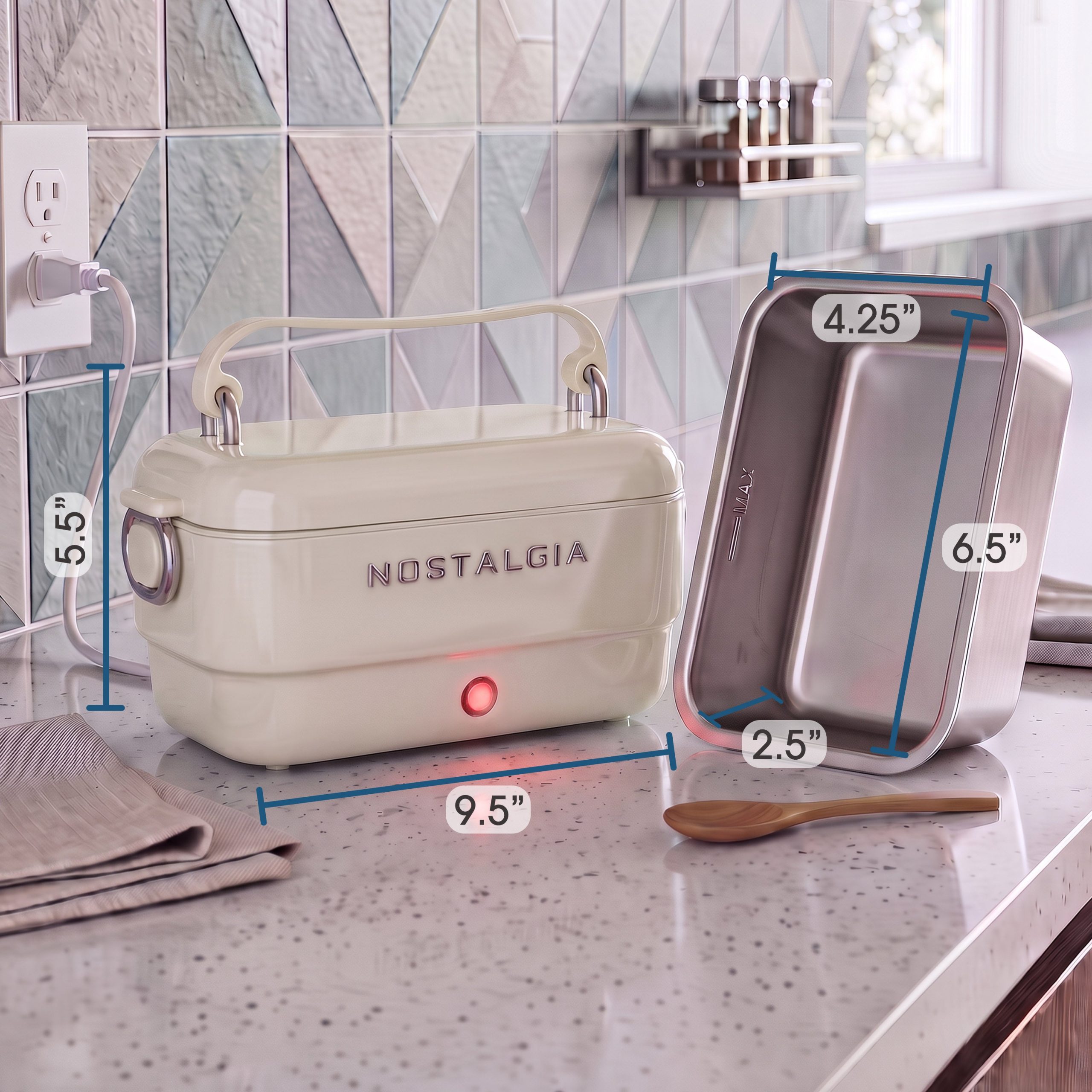 Nostalgia 32 oz. Classic Retro Heated Lunchbox - Image 8