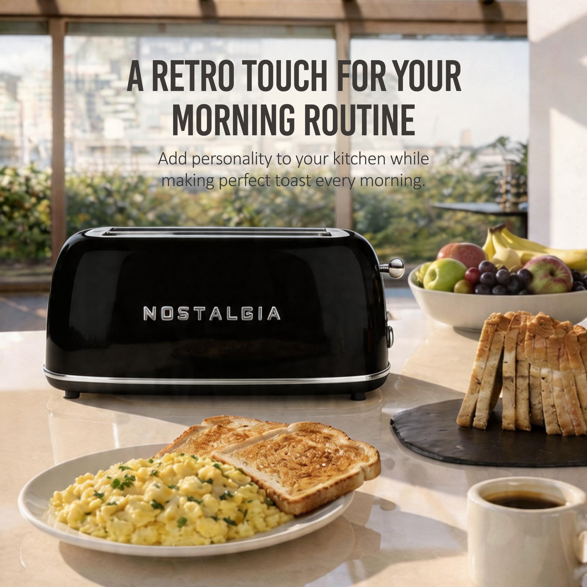 Classic Retro 4- Slice Toaster - Image 7