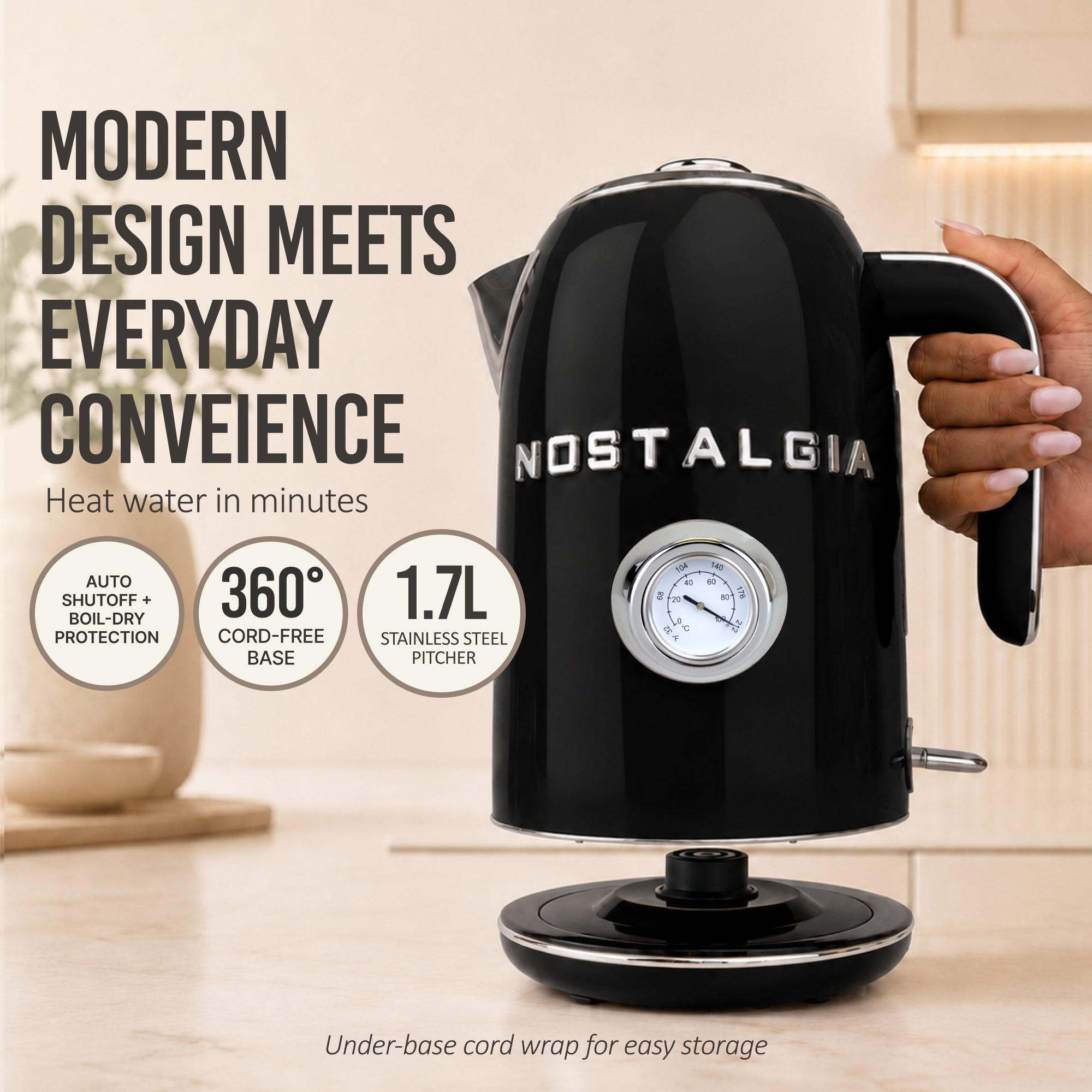 Classic Retro Water Kettle. 1.7 L - Image 2