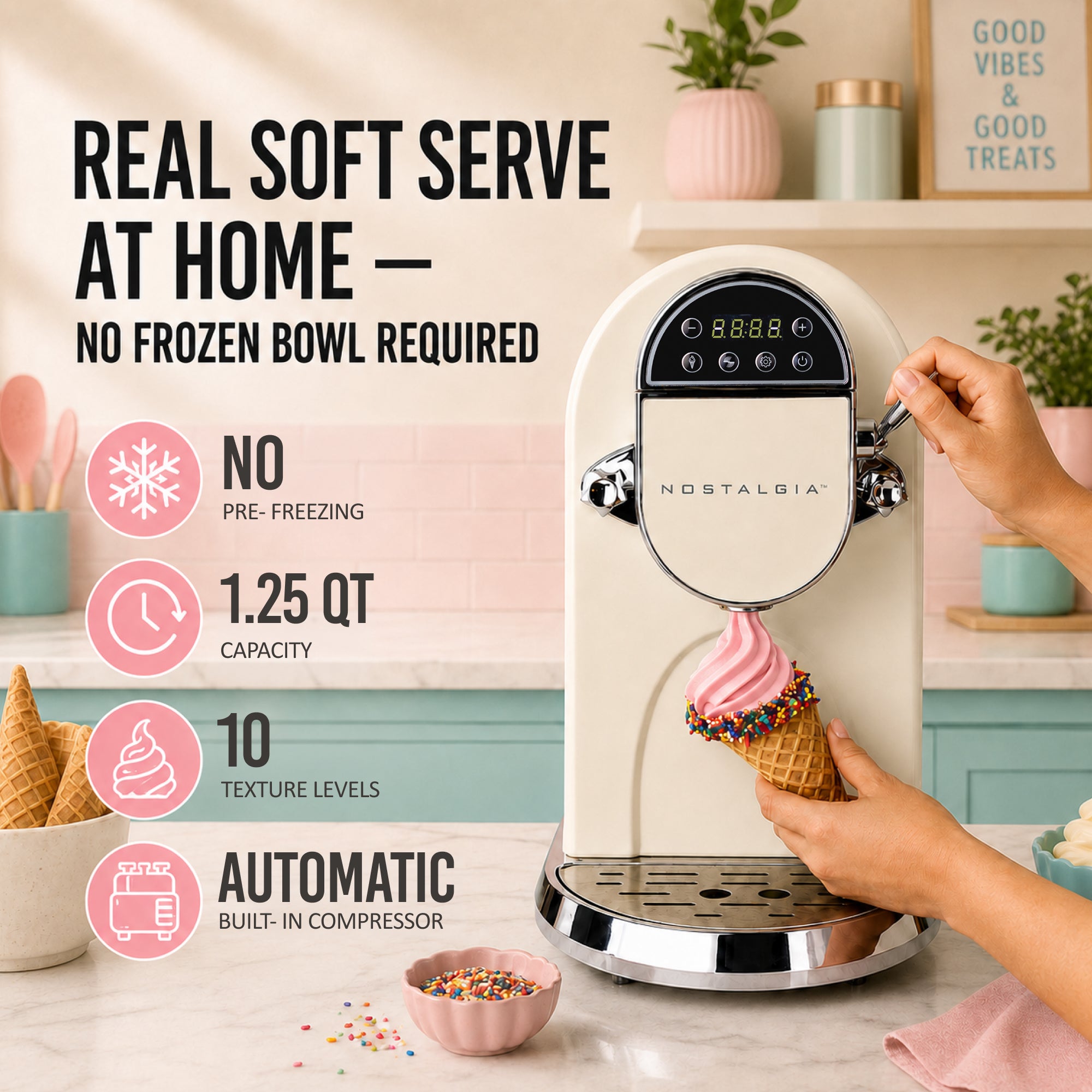 Professional 1.25 Qt Soft Serve Ice Cream Machine - Image 4
