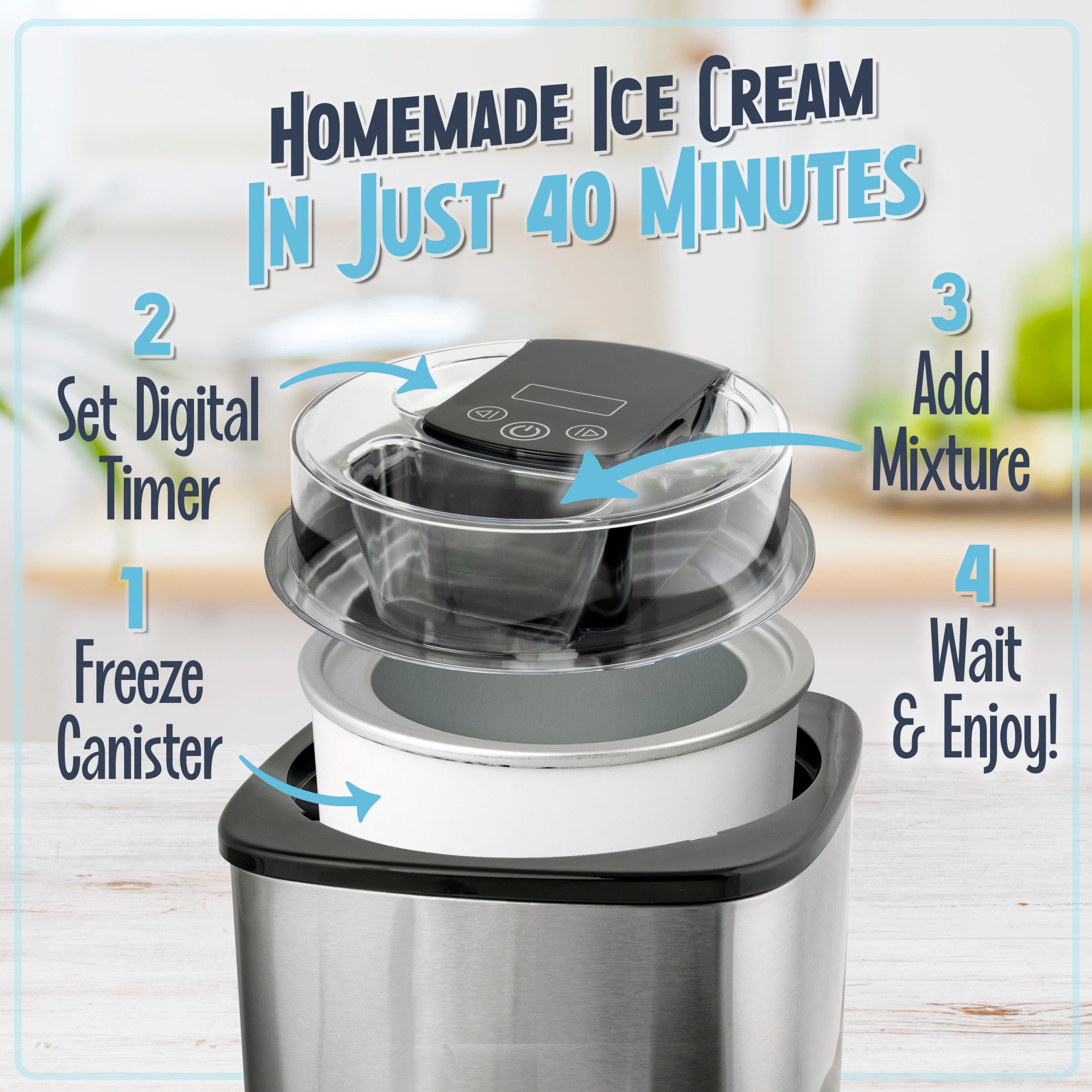 Nostalgia 2-Quart Digital Ice Cream Maker - Image 3