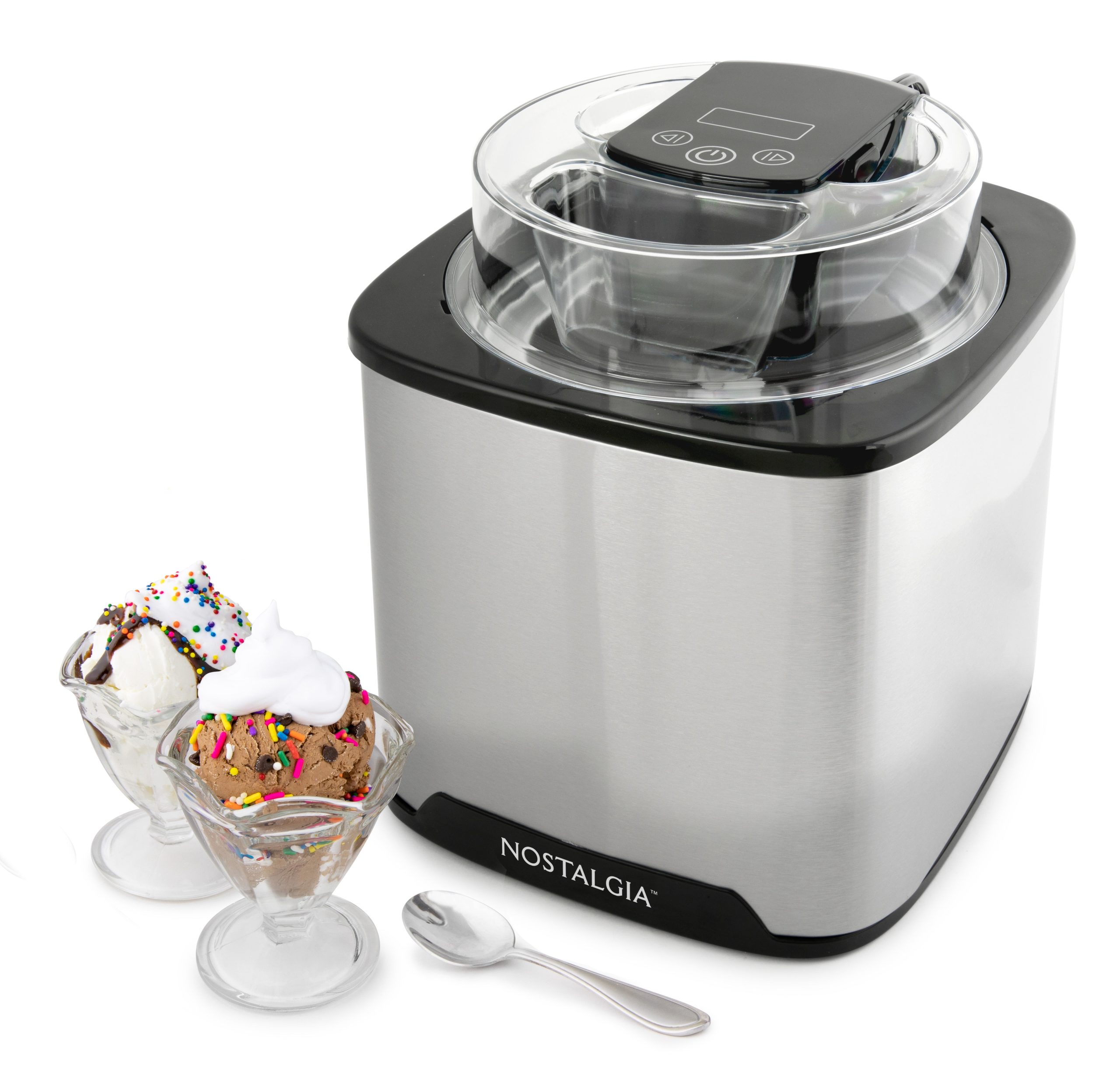 Stainless Steel 2-Quart Digital Ice Cream Maker