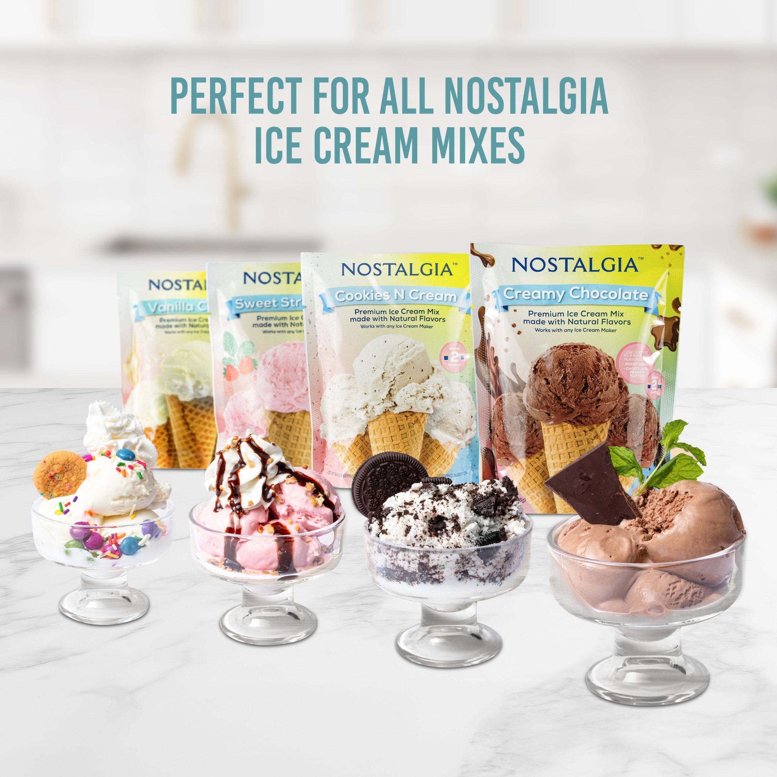 Nostalgia 2 Qt Stainless Steel Ice Cream Maker - Image 7