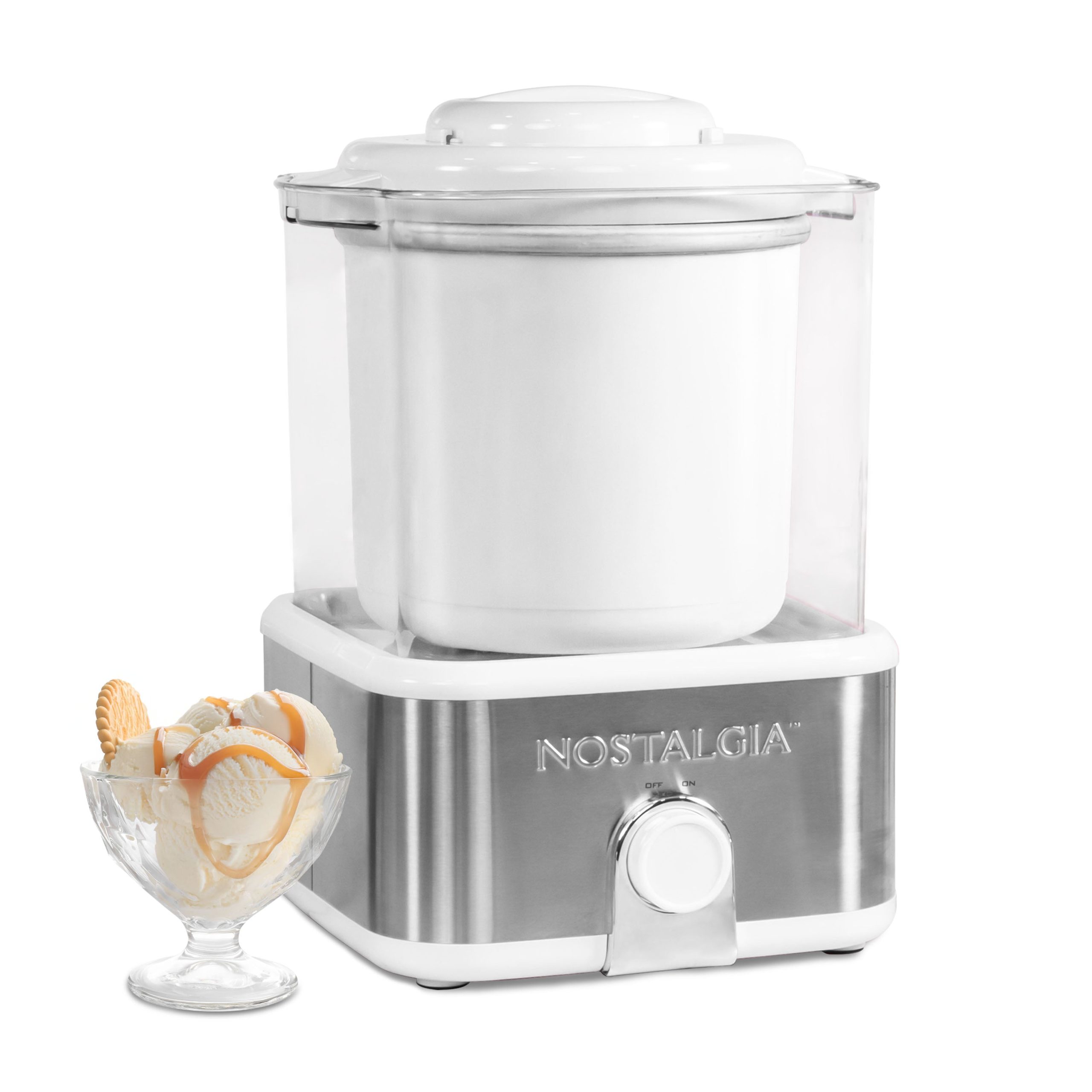 Nostalgia 2 Qt Stainless Steel Ice Cream Maker - Image 3