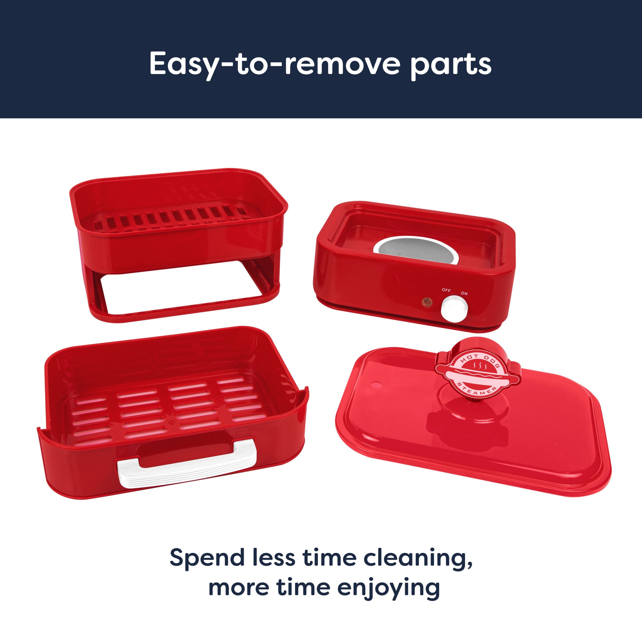 Nostalgia Hot Dog Steamer and Bun Warmer - Image 6