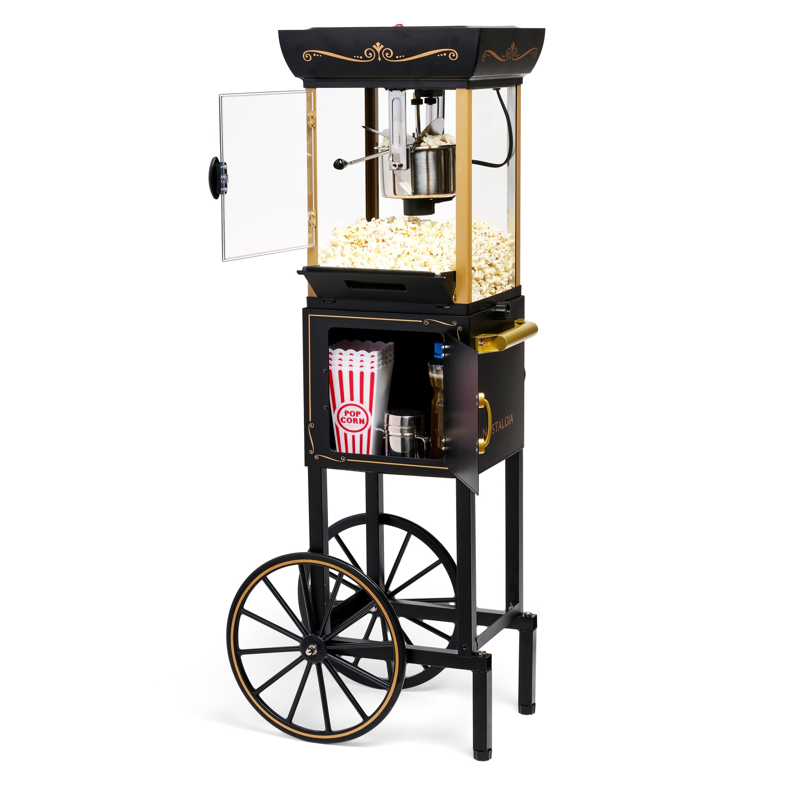 Nostalgia 2.5-Ounce. 10-Cup Popcorn Cart. 48-Inch
