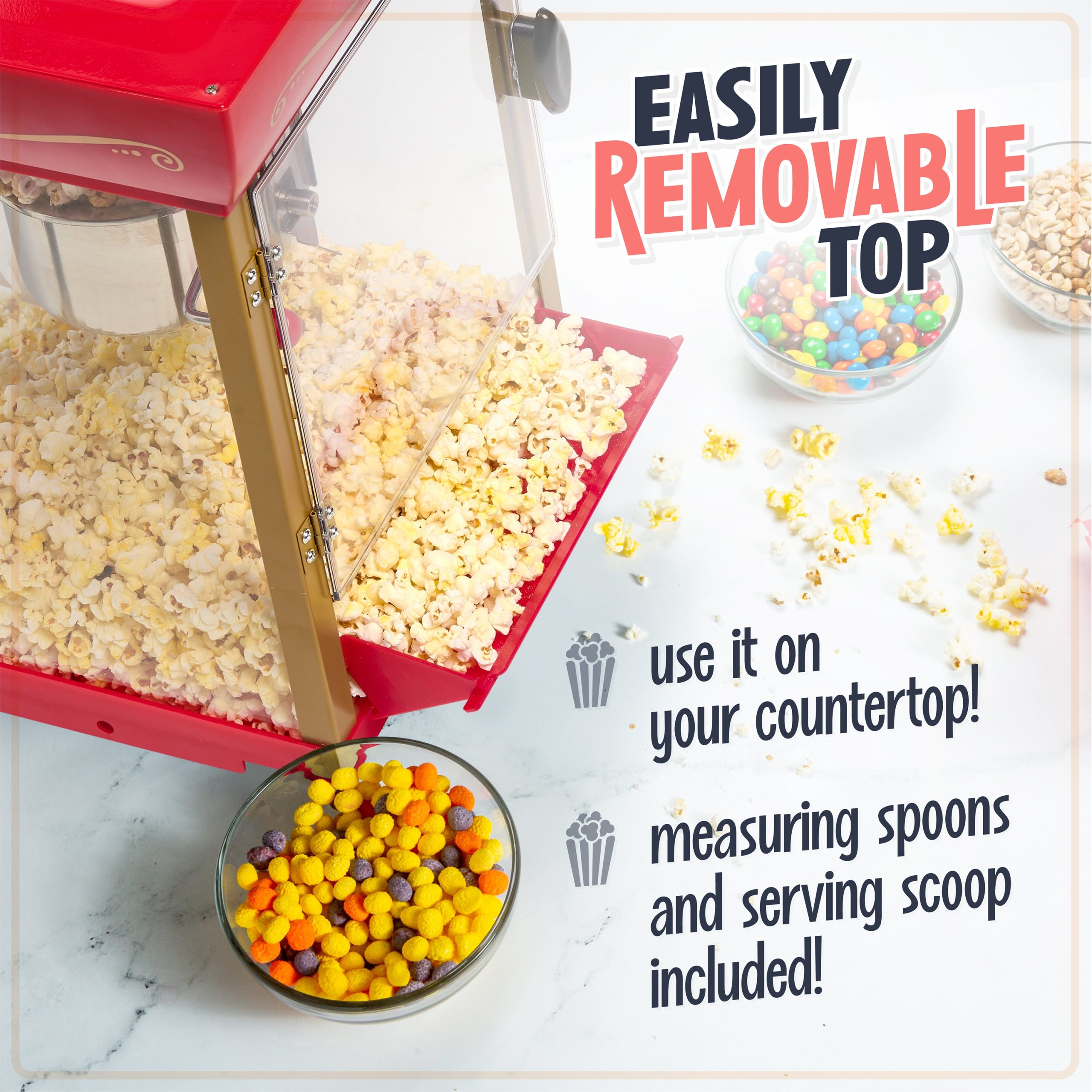Nostalgia 2.5-Ounce. 10-Cup Popcorn Cart. 48-Inch - Image 5