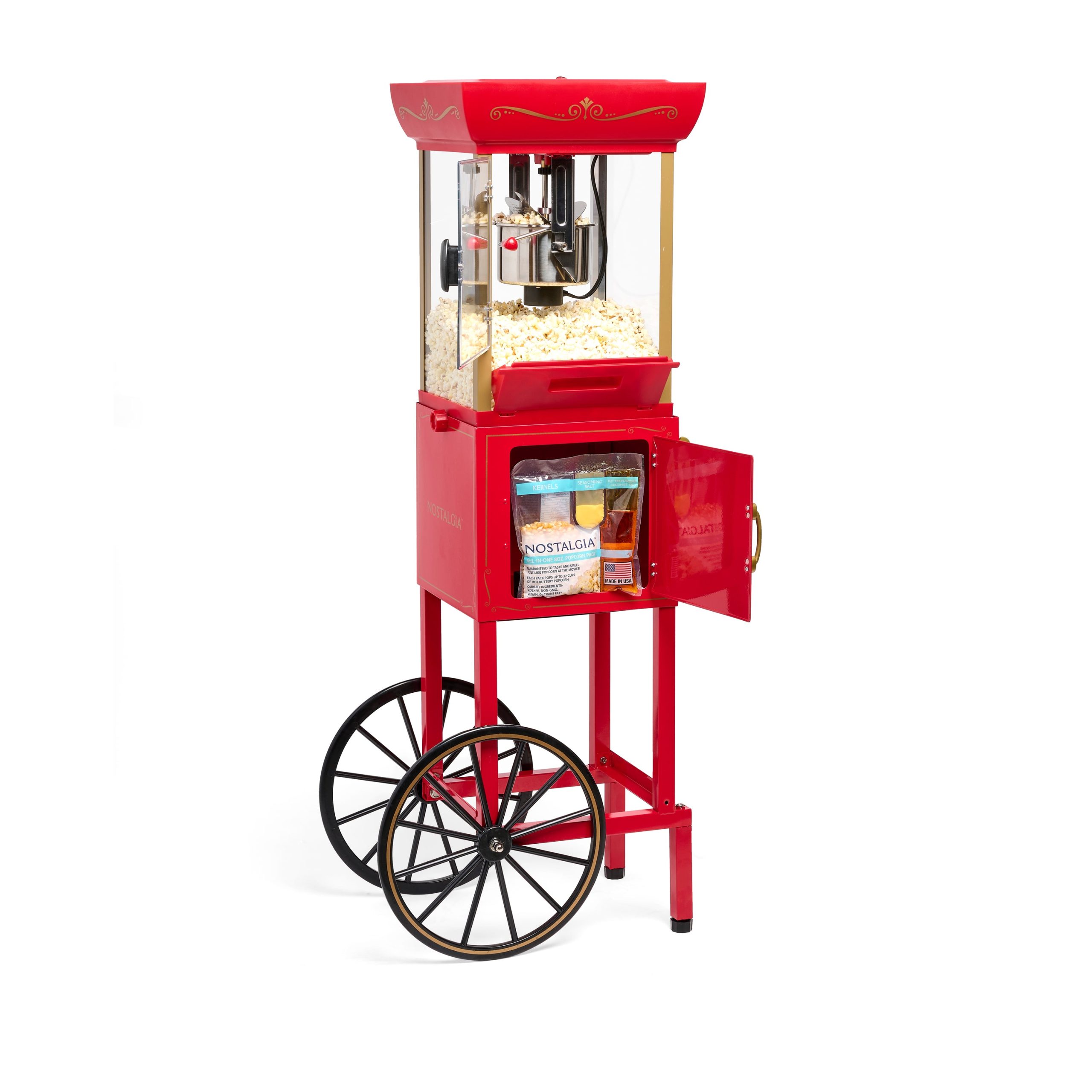 Nostalgia 2.5-Ounce. 10-Cup Popcorn Cart. 48-Inch - Image 7