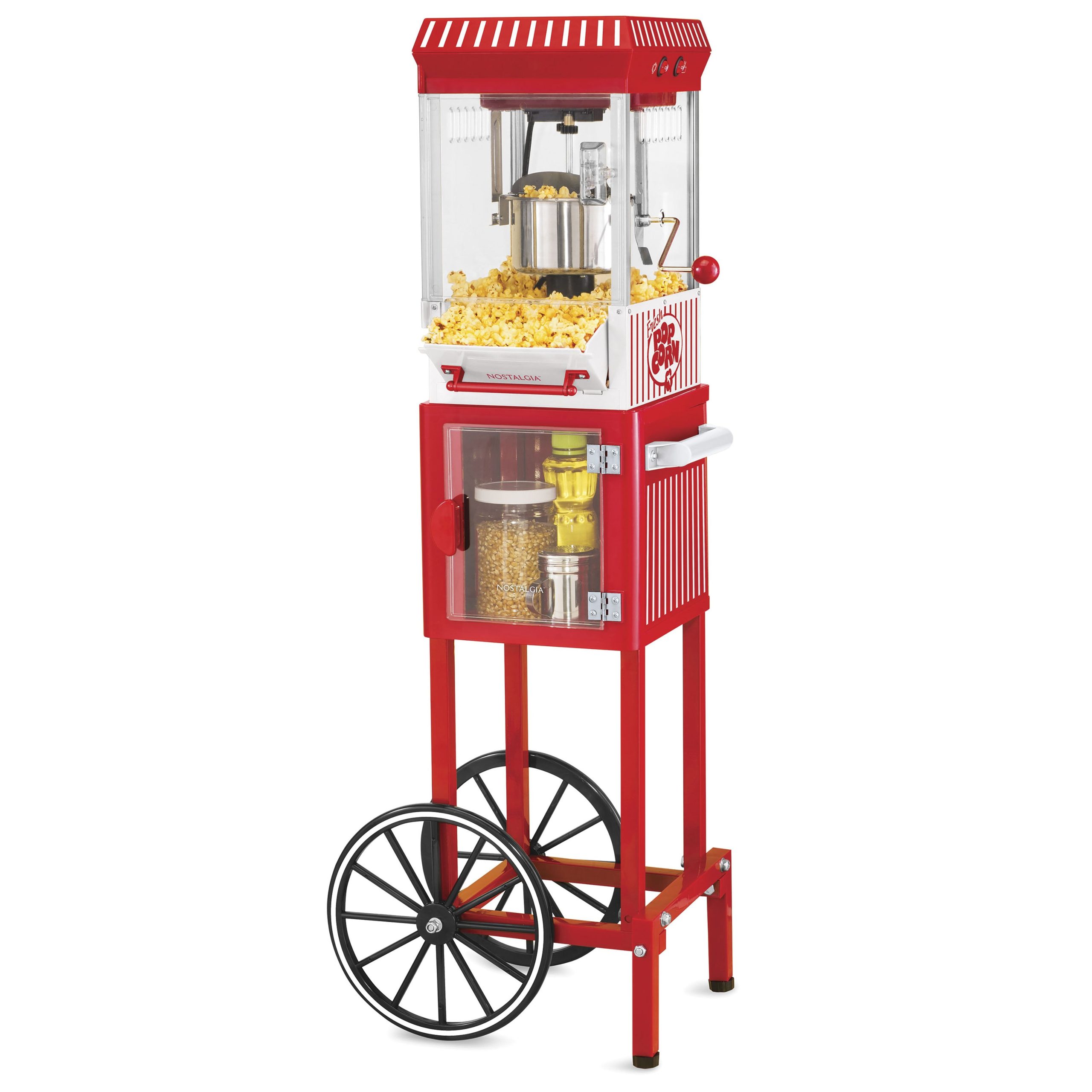 Vintage 2.5-Ounce Popcorn Cart. 45-Inches Tall