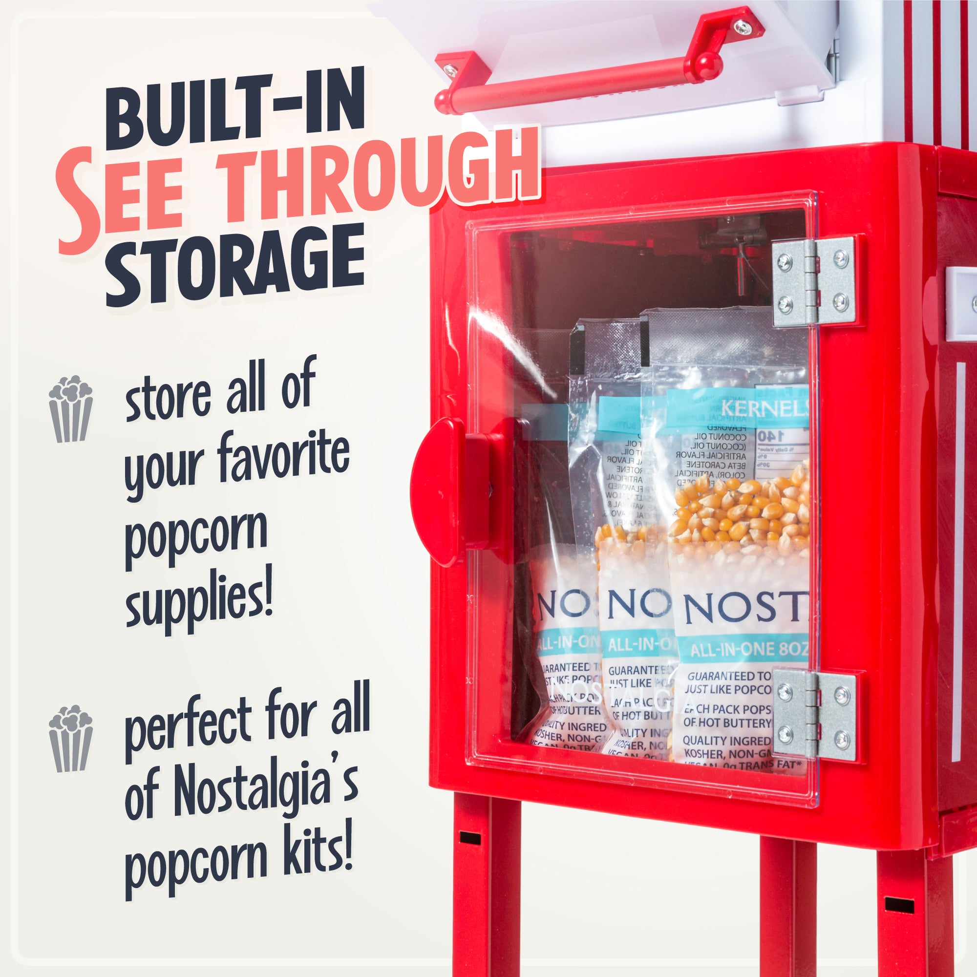 Vintage 2.5-Ounce Popcorn Cart. 45-Inches Tall - Image 5