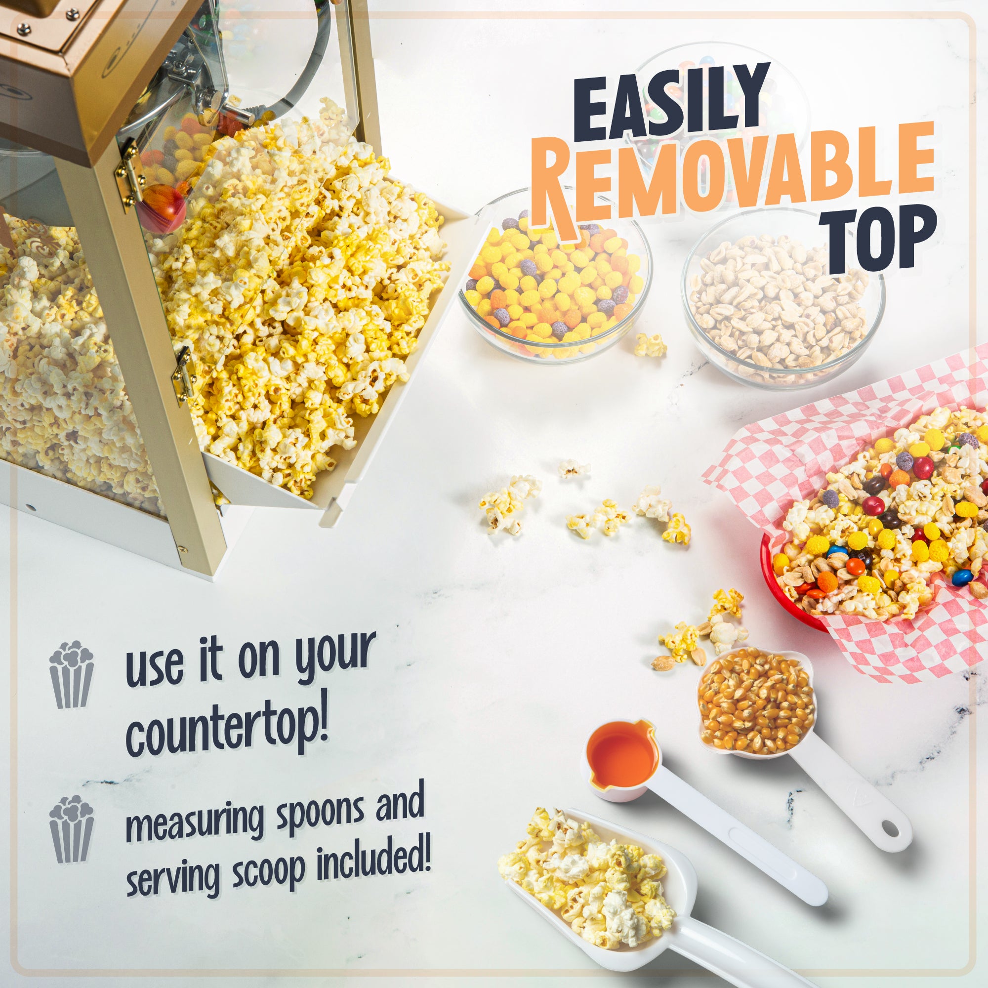 Candy & Snack Dispensing 8 Oz. Popcorn Cart - Image 5