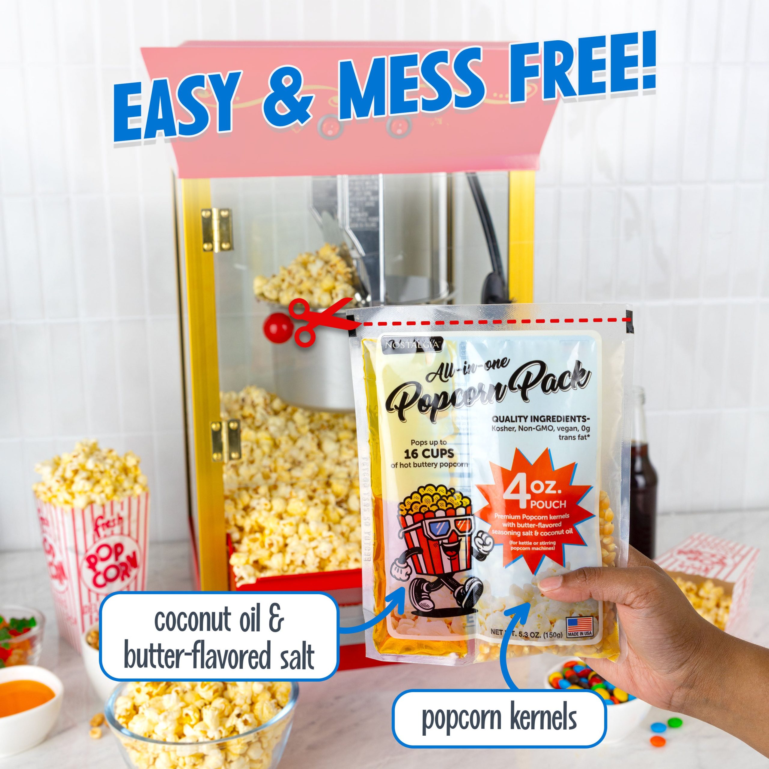 Best Tasting Premium 4-Ounce Popcorn. Oil & Seasoning Salt All-In-One Packs - 24 Count - Image 3