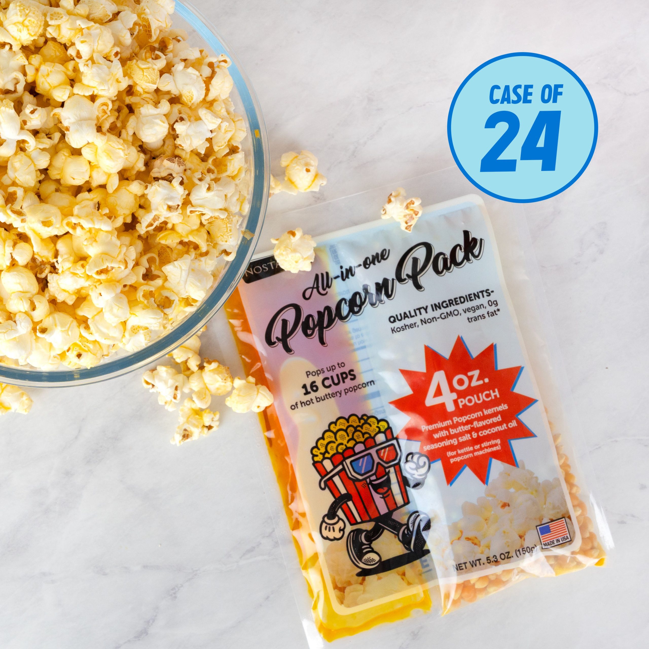Best Tasting Premium 4-Ounce Popcorn. Oil & Seasoning Salt All-In-One Packs - 24 Count - Image 5