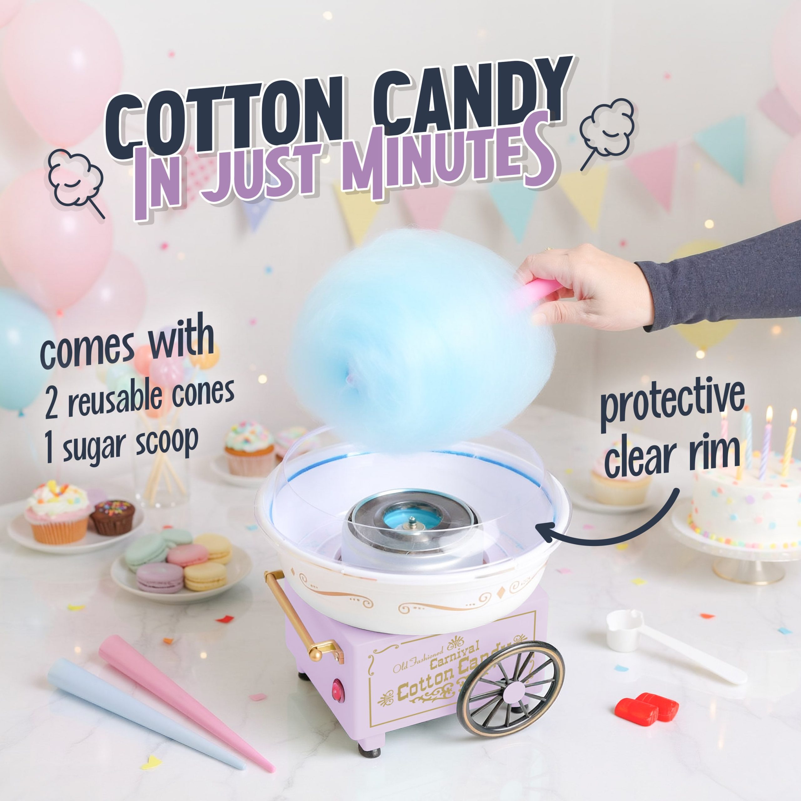 Nostalgia Hard Cotton Candy Maker - Image 5