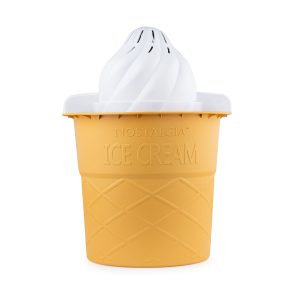 4-Quart Swirl Cone Ice Cream Maker. Vanilla White