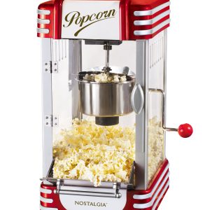 Retro 10 Cup Table-Top Popcorn Maker. Retro Red