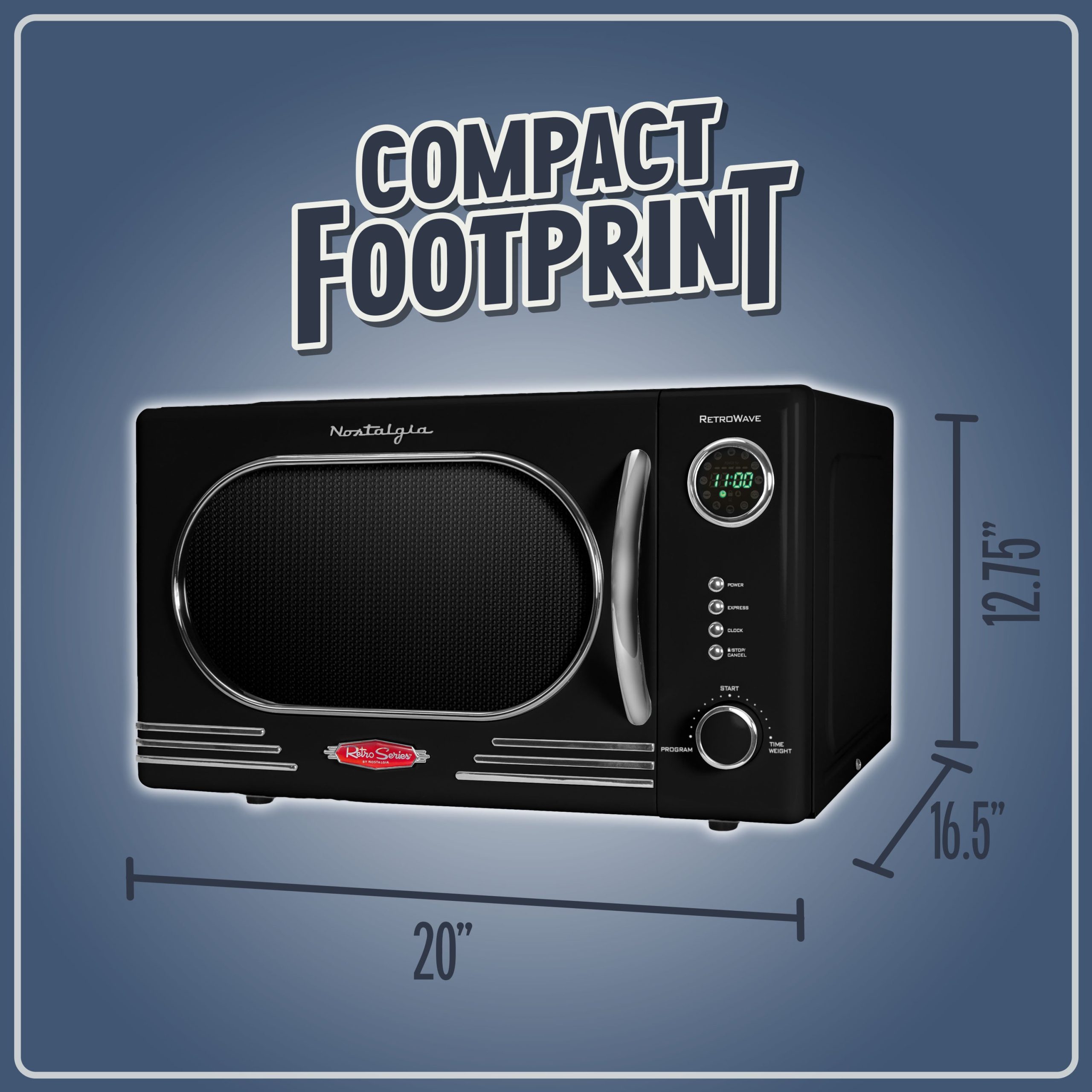 Retro 1.1 Cu Ft 1000 Watt Microwave Oven - Image 4
