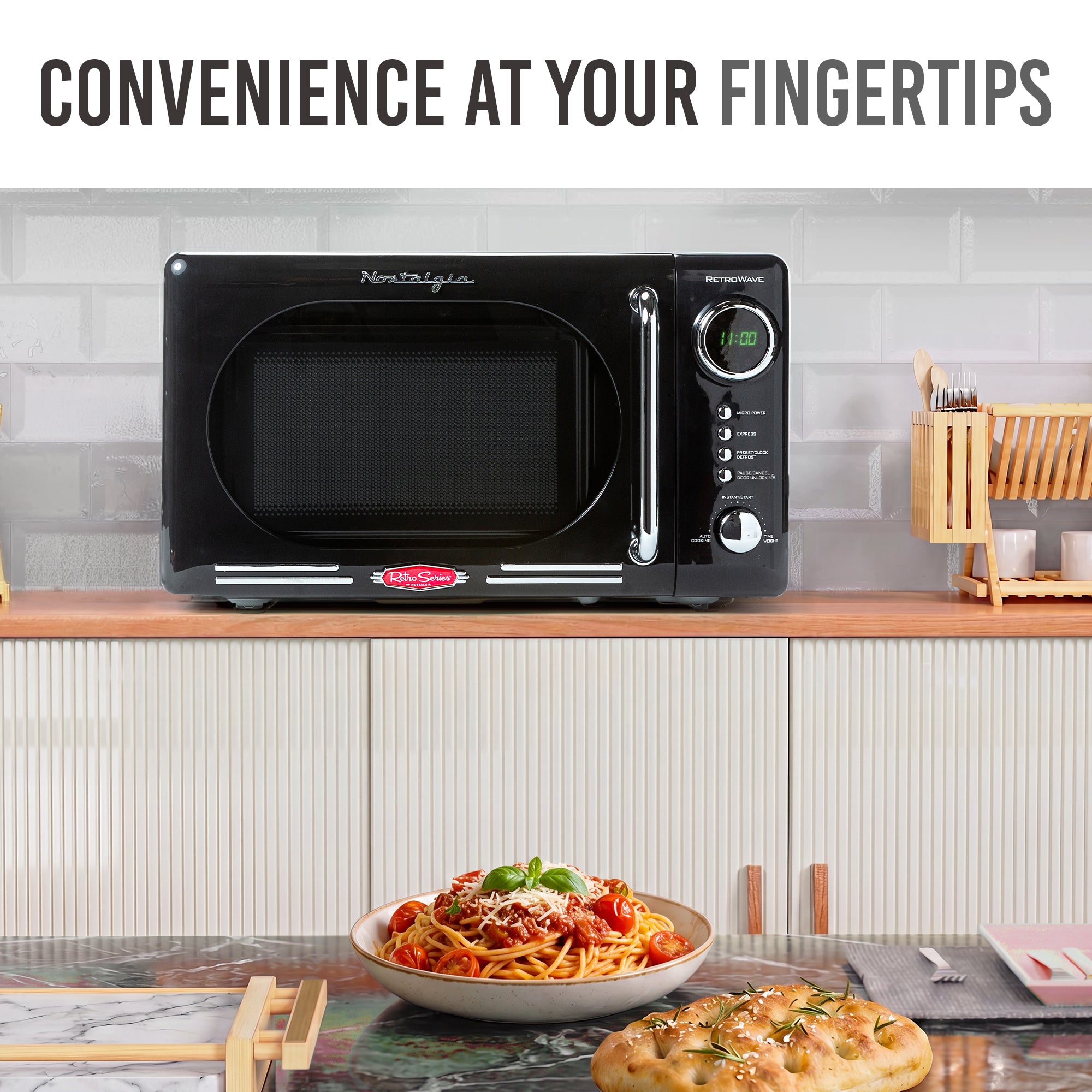 Retro 0.7 cu. ft. 700-Watt Countertop Microwave Oven - Image 9