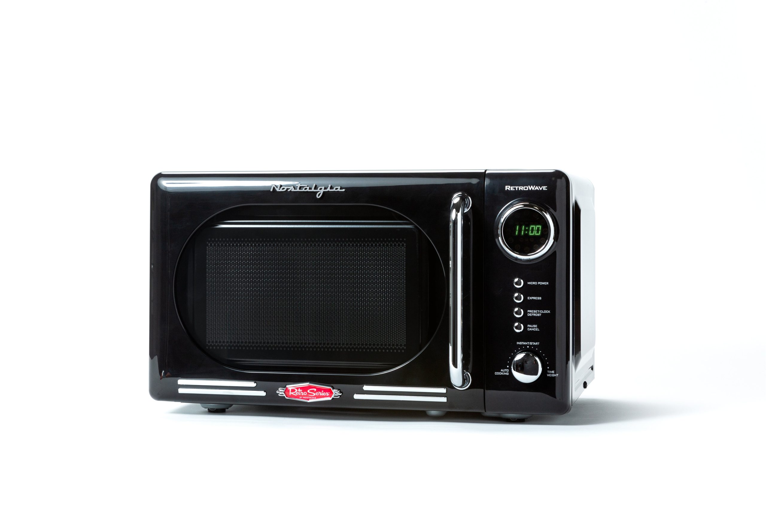 Retro 0.7 Cubic Foot 700-Watt Countertop Microwave Oven - Black