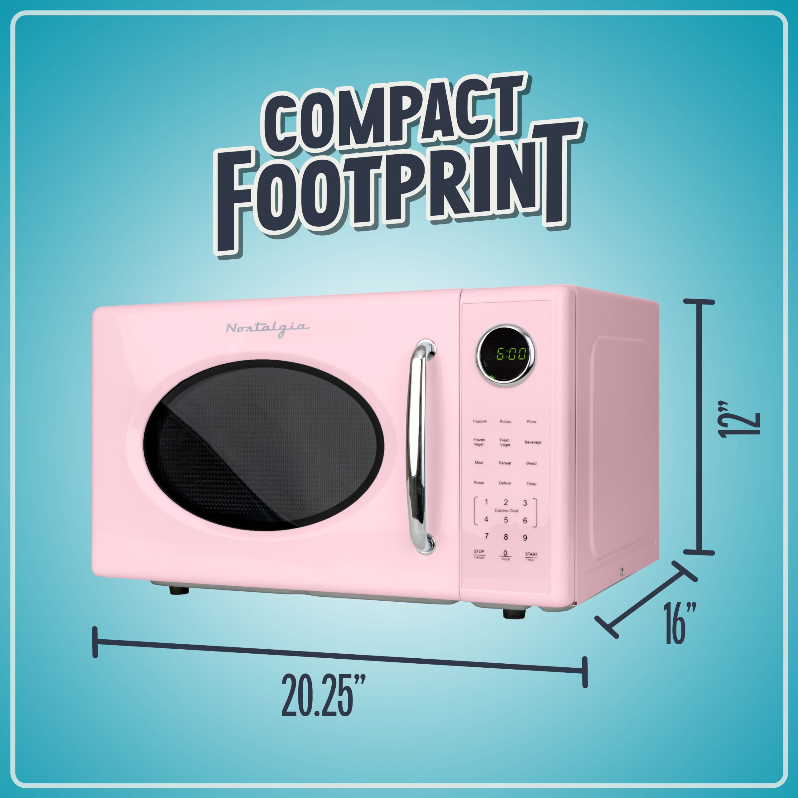 Nostalgia Retro 1.1 Cu Ft Countertop Microwave - Image 5