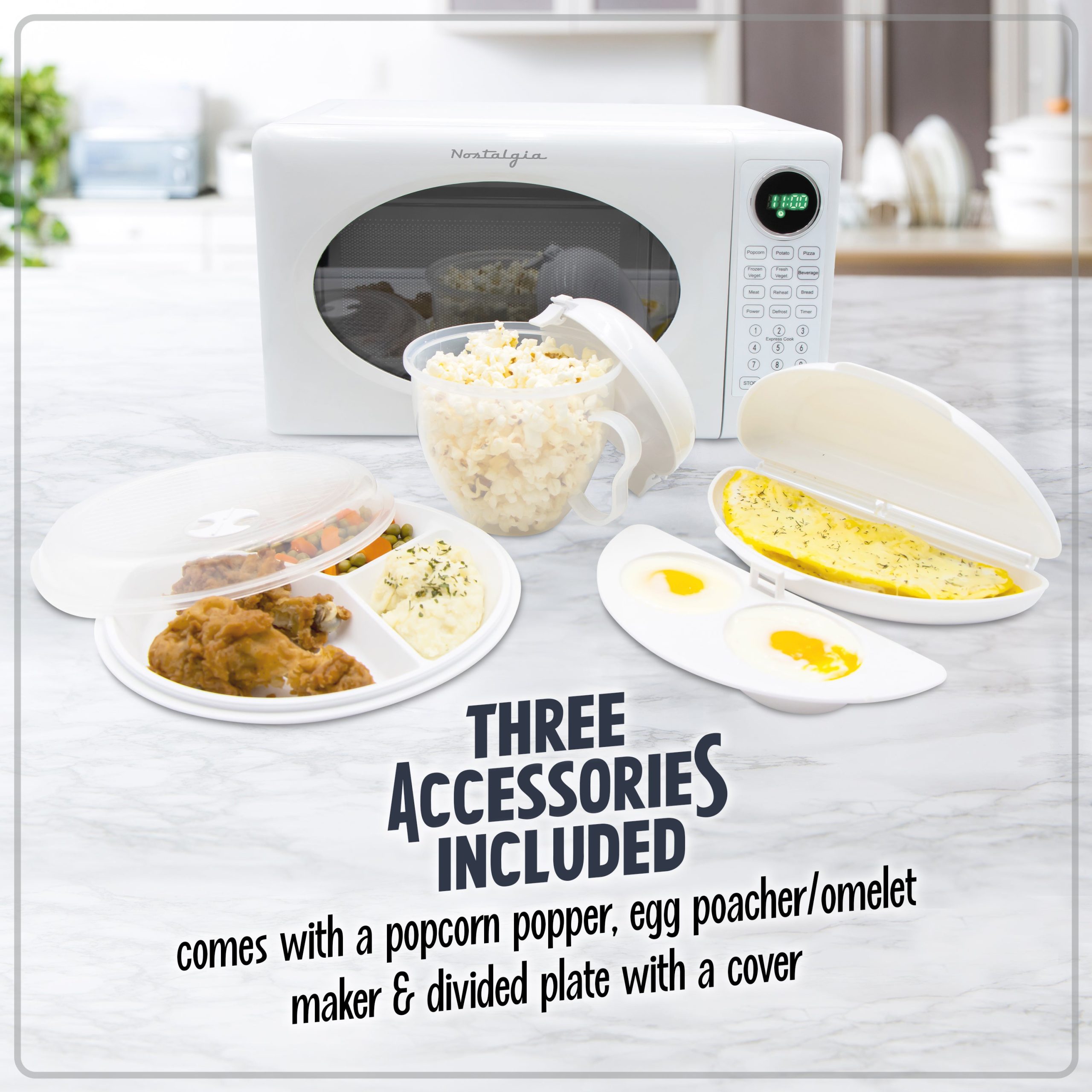 Retro 0.7 Cu Ft Retro Microwave + Accessory Bundle - Image 4