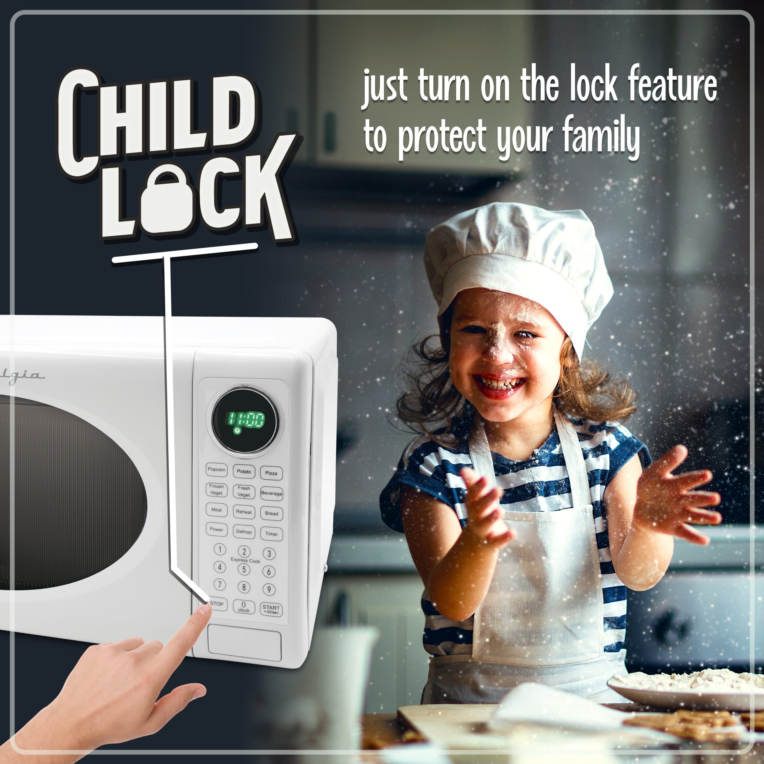 Retro 0.7 Cu Ft Retro Microwave + Accessory Bundle - Image 5