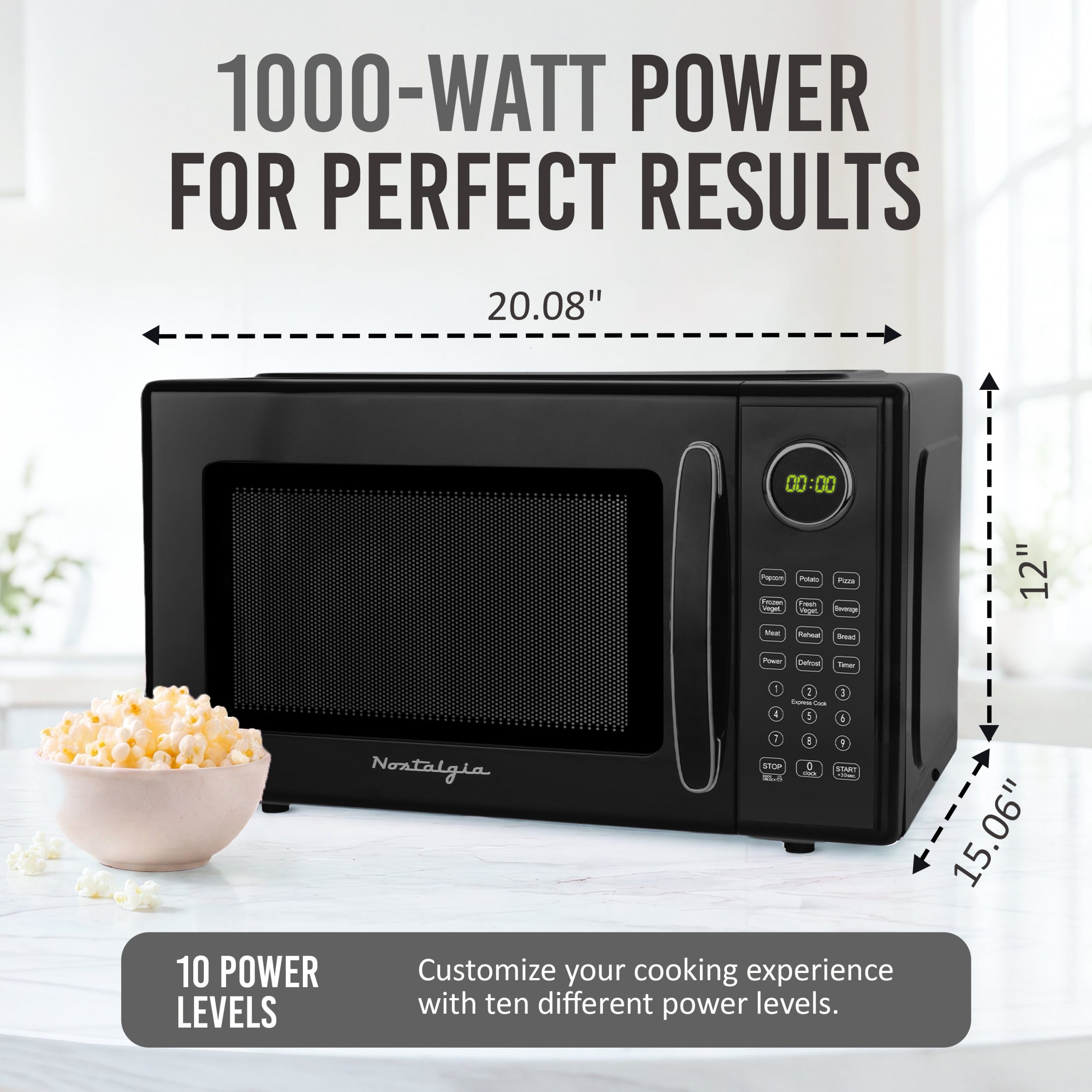 Retro 1.1 cu. ft. Countertop Microwave Oven - Image 2