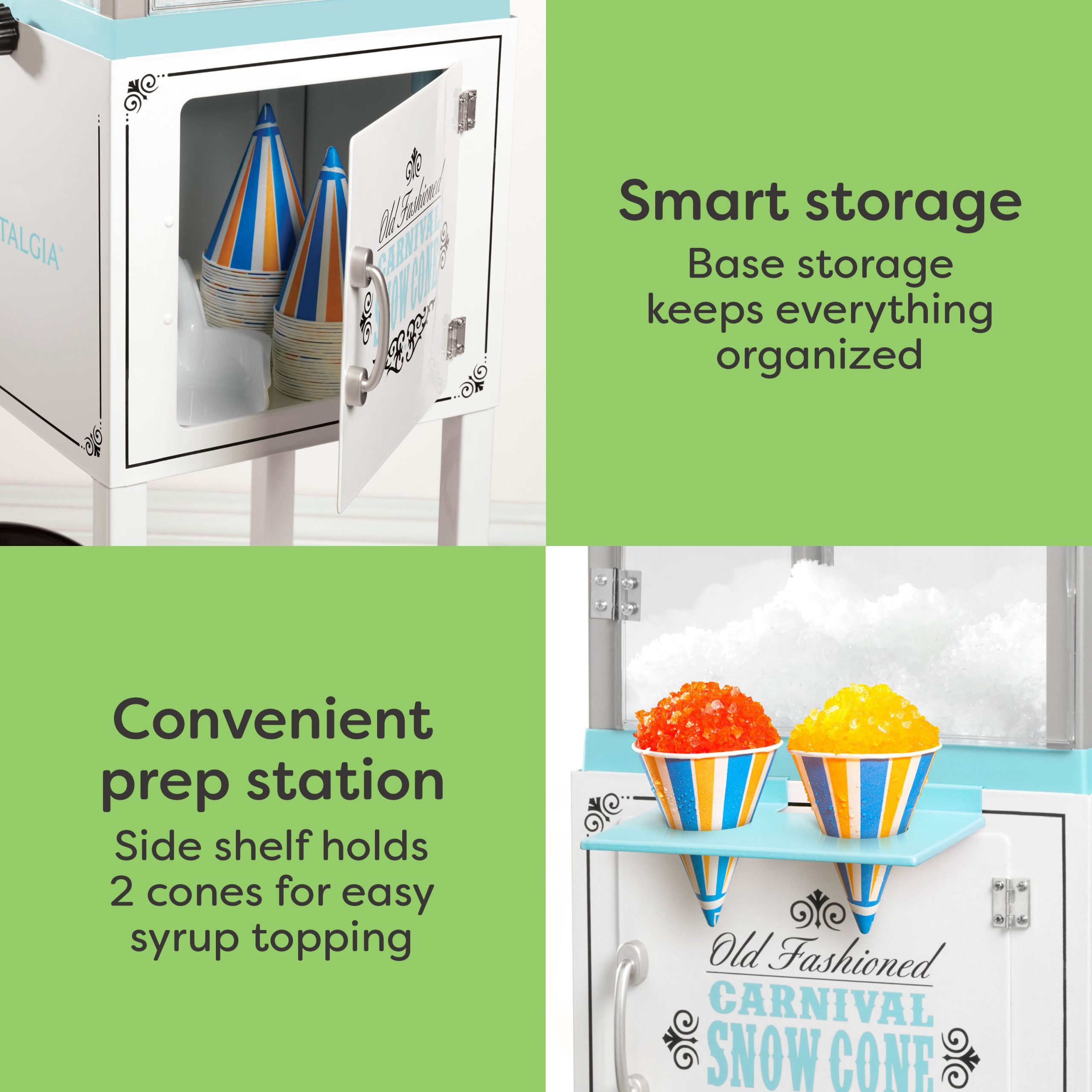 Nostalgia Snow Cone Cart - 48-in. Tall - Image 3