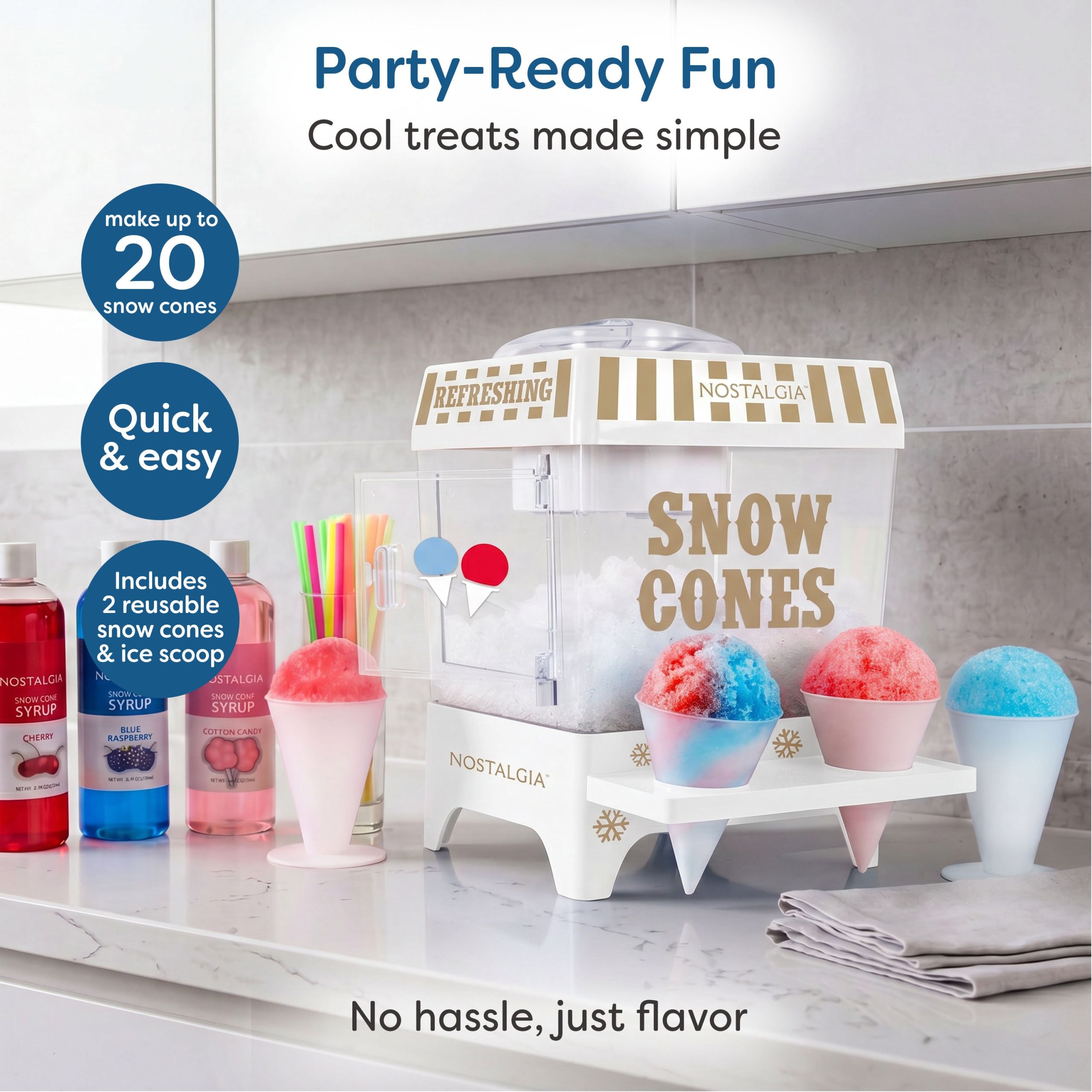 Vintage Snow Cone Maker. White - Image 2
