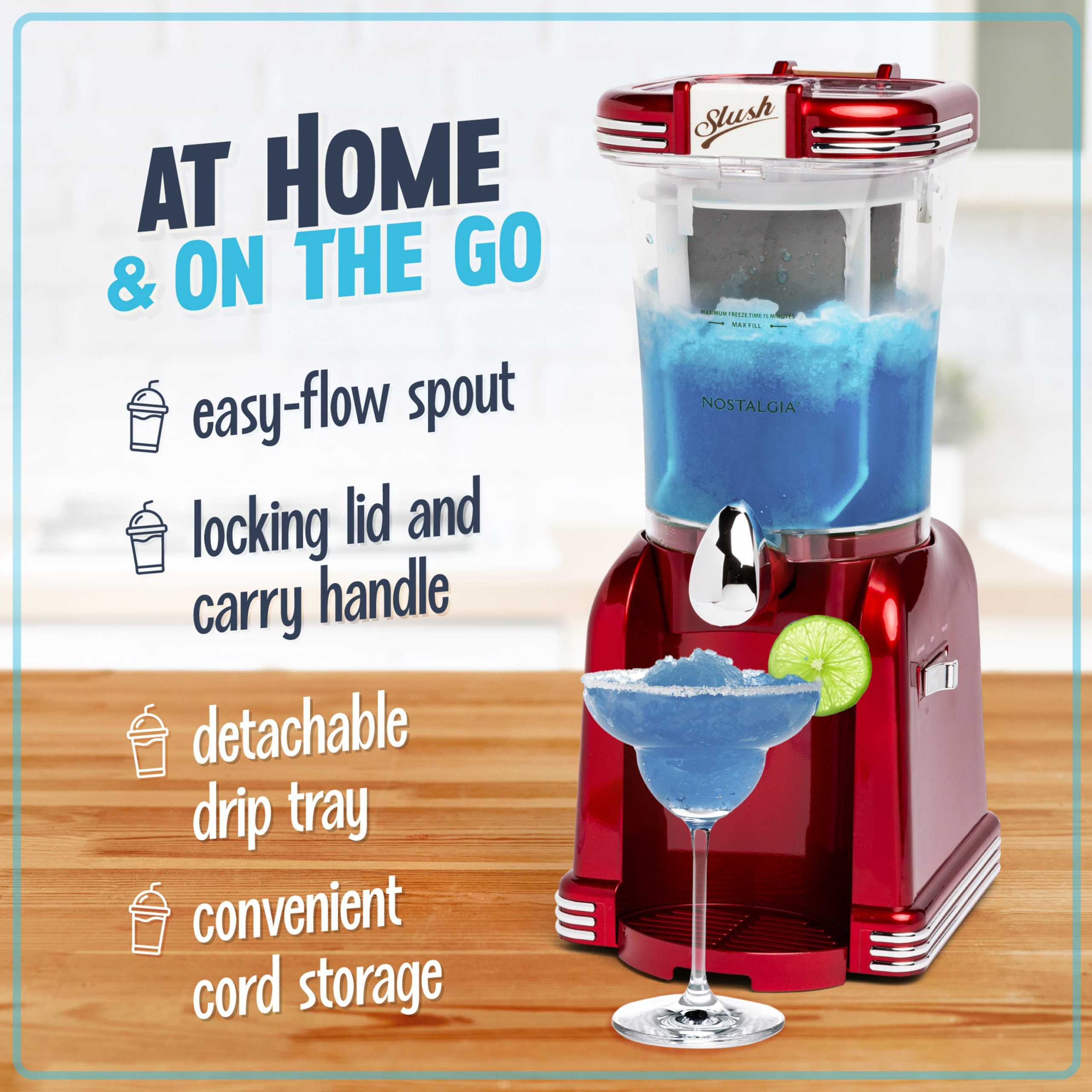Nostalgia 32-Ounce Retro Slush Drink Maker - Retro Red - Image 3