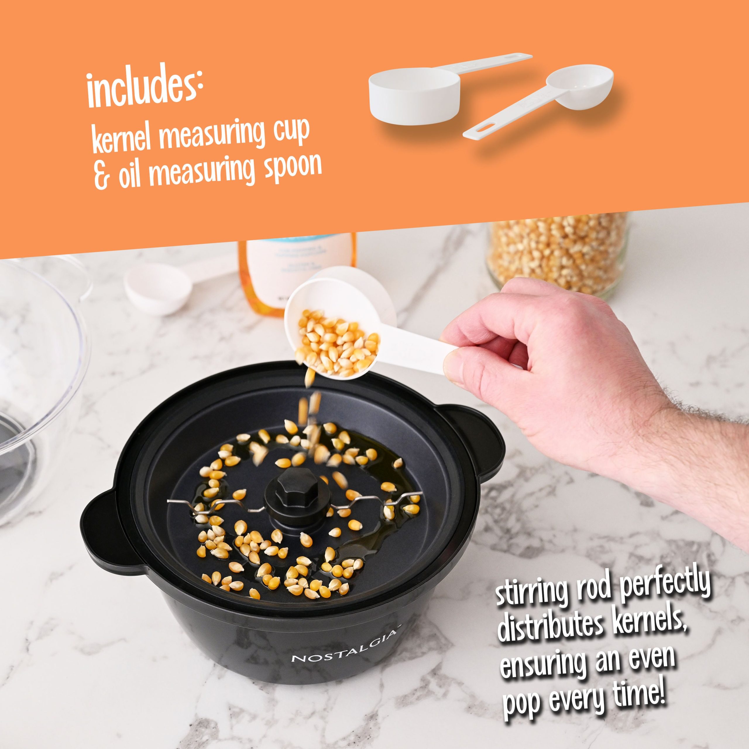 Nostalgia Classic Electric Stirring Popcorn Maker. Makes 8 Cups - Image 5