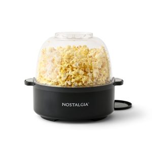 6 QT Stainless Steel Stirring Popcorn Popper - Black