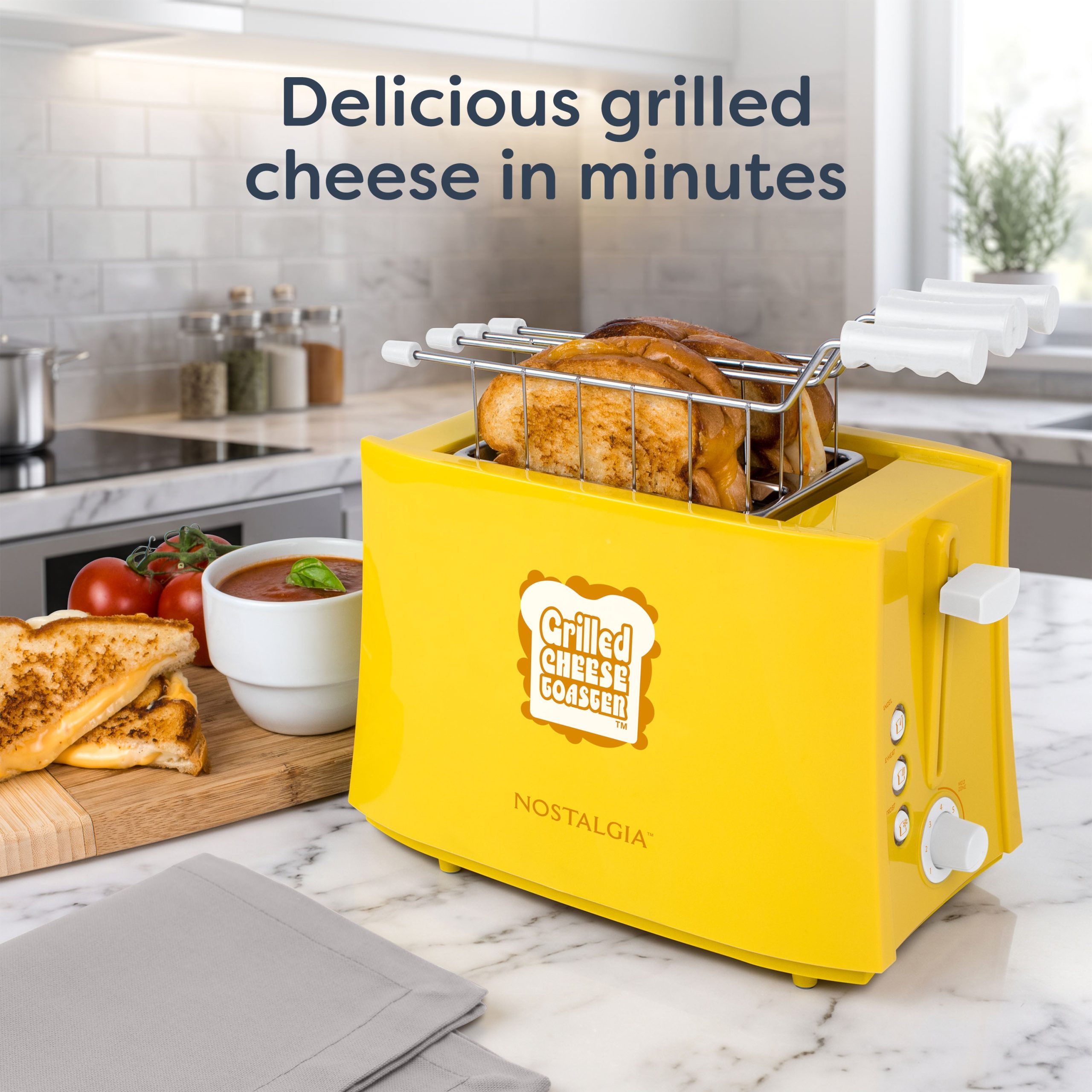 Grilled Cheese Toaster with Easy-Clean Toaster Baskets and Adjustable Toasting Dial - Image 2