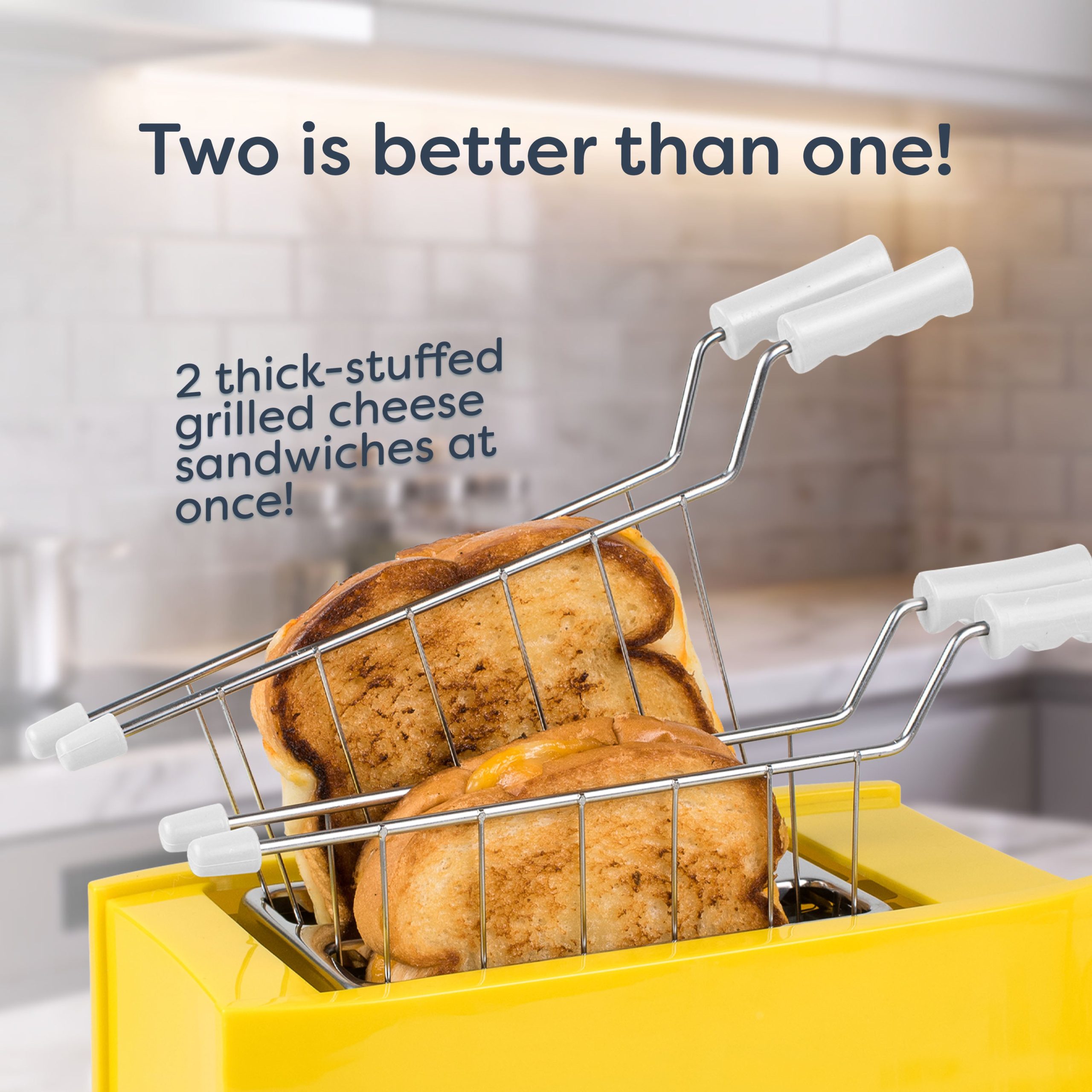 Grilled Cheese Toaster with Easy-Clean Toaster Baskets and Adjustable Toasting Dial - Image 4