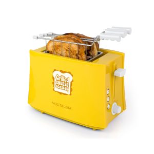 Grilled Cheese Toaster with Easy-Clean Toaster Baskets and Adjustable Toasting Dial