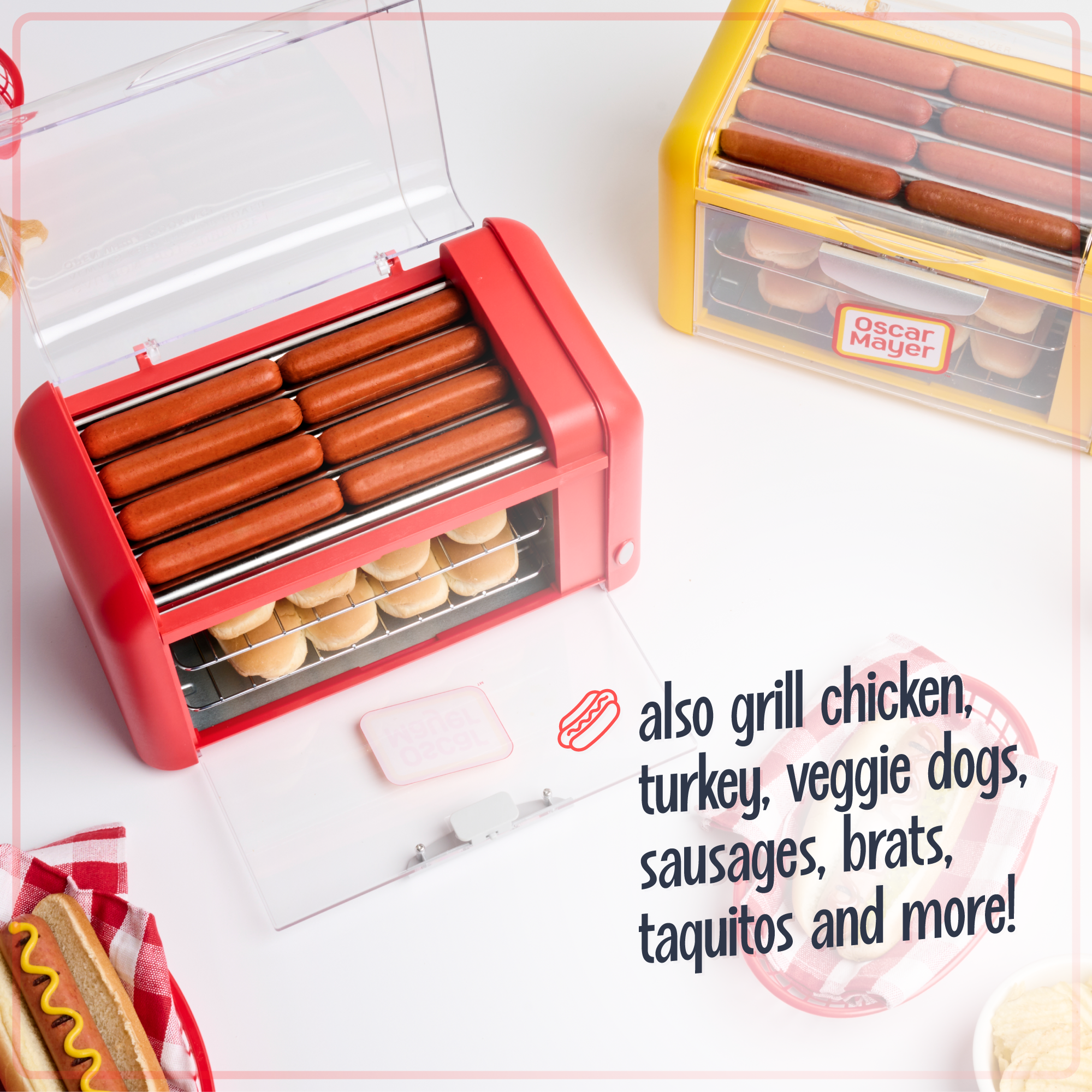 Oscar Mayer Hot Dog Roller & Bun Warmer. Red - Image 6