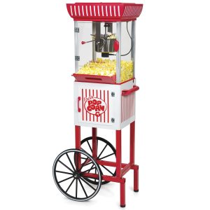 48-Inch 2.5-Oz. Popcorn Cart. Red/White