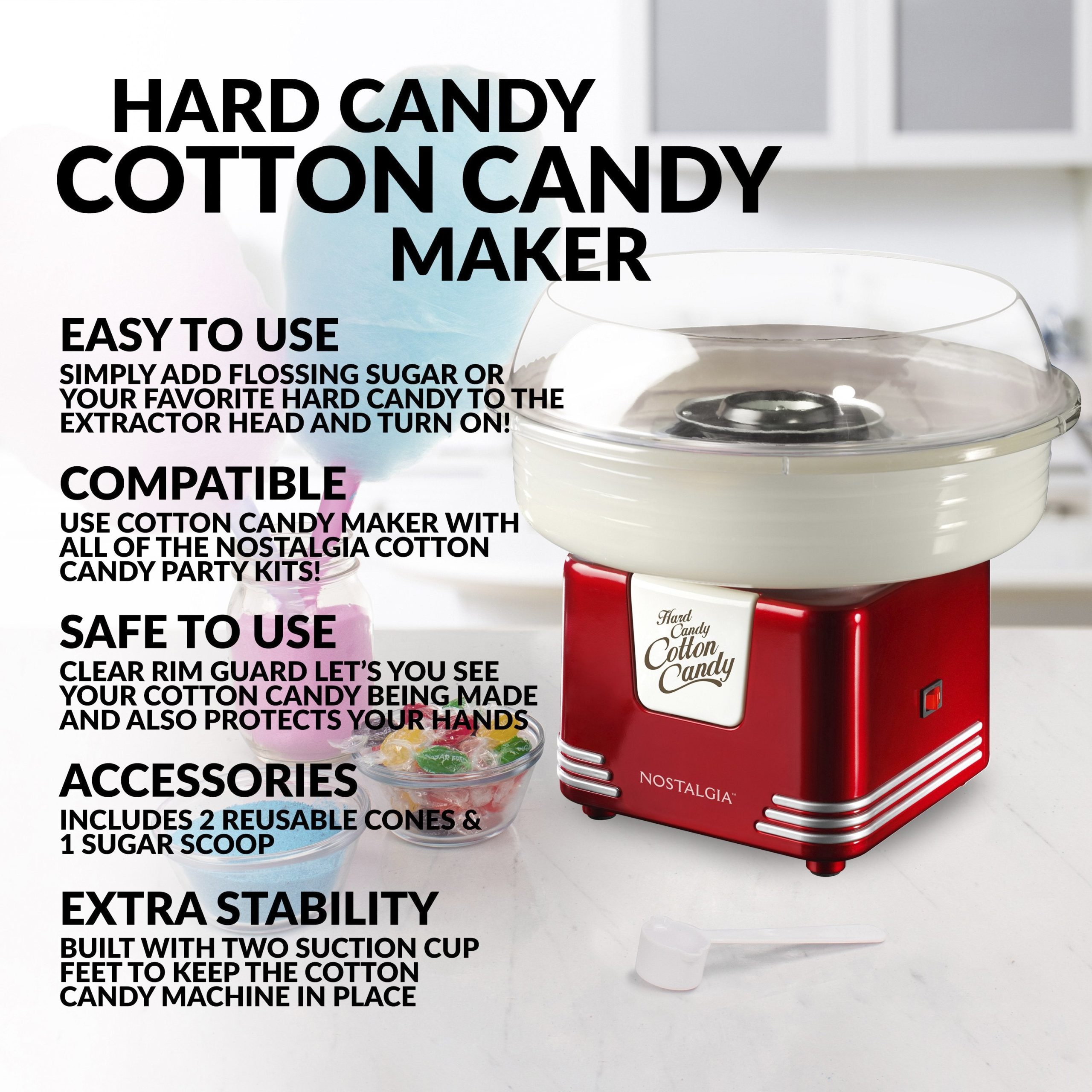 Retro Hard Candy Cotton Candy Maker - Image 2